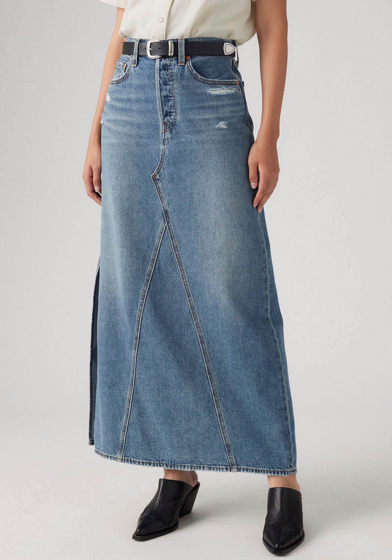 Levi's® Jeansrock »ICONIC LONG SKIRT«, im Five-Pocket Style