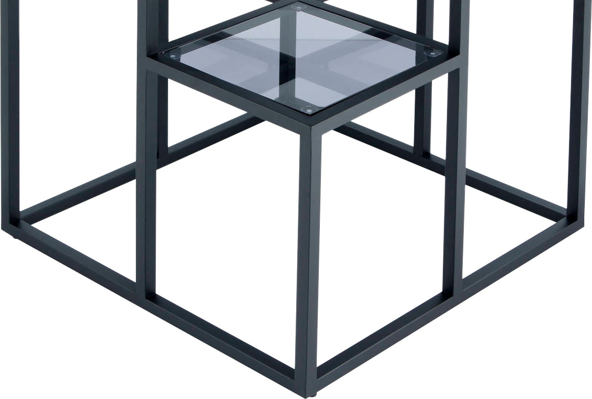 Kayoom Beistelltisch »Steps 625«, stufenförmiges Gestell aus Metall, quadratische Platten, modern