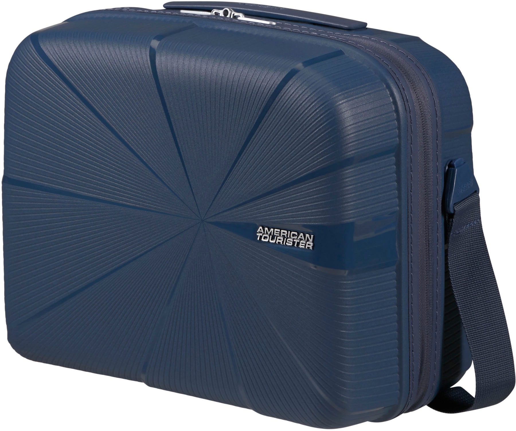 American Tourister Beautycase "STARVIBE Beauty Case, navy, 29 cm", Handgepäcktasche Reisegepäck mit Trolley-Aufsteck-Sys