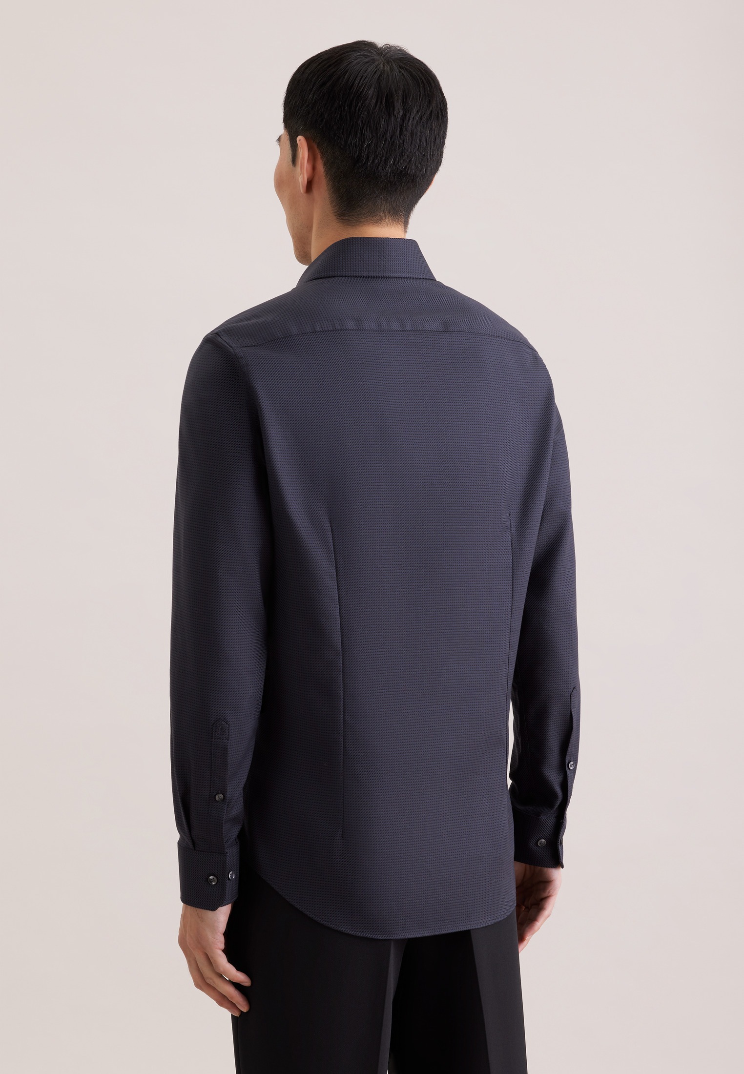 seidensticker Businesshemd "Schwarze Rose" Slim 1/1 Kentkragen Struktur günstig online kaufen