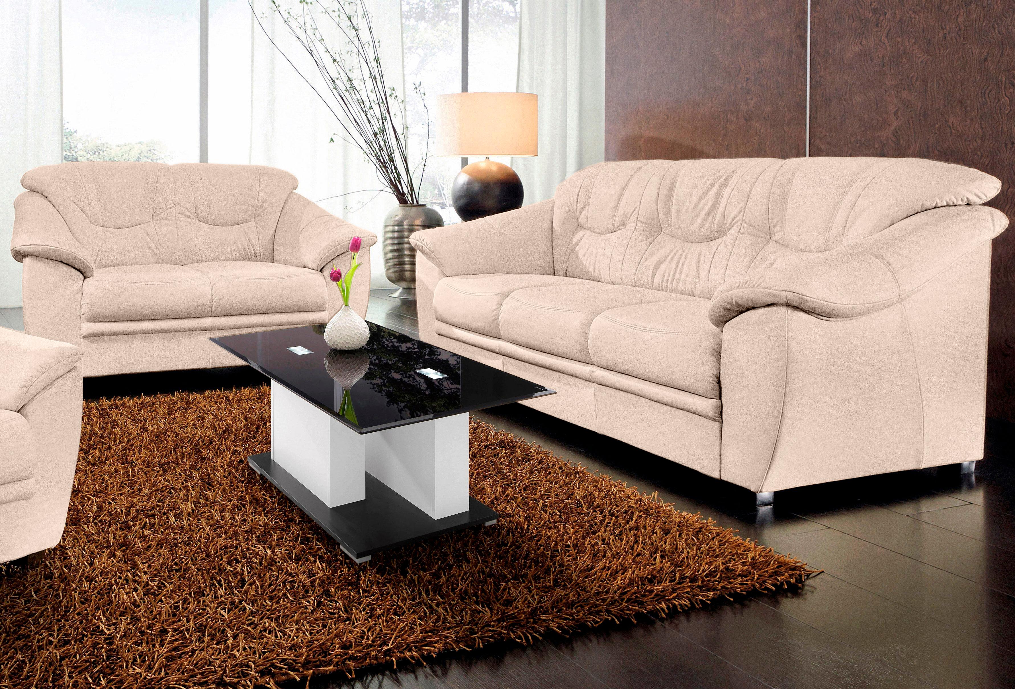 sit&more Polstergarnitur "Savona, Set: 2- & 3er-Sofa, B: 148 bzw. 198 cm, Federkern-Polsterung" komfortable Sitzhöhe 46 cm, frei im Raum stellbar, stilvolles Design