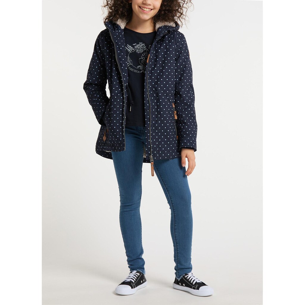 Ragwear Winterjacke »Layra Dots«, mit Kapuze