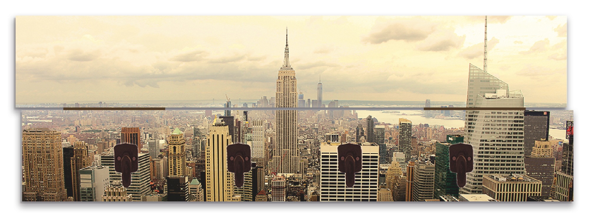 Artland Garderobenleiste "Skyline Manhattan - New York", teilmontiert günstig online kaufen