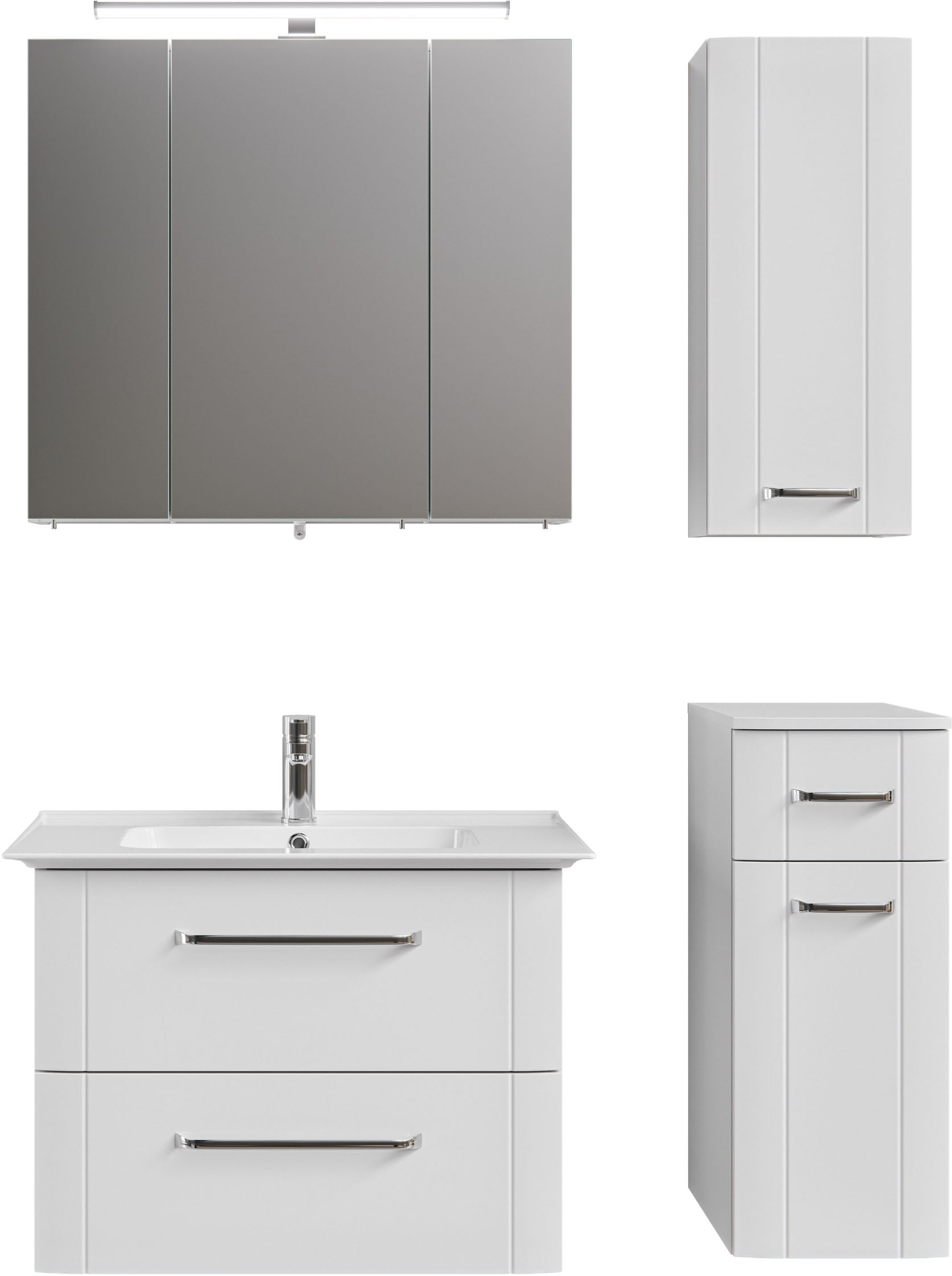 Saphir Badmöbel-Set "Badmöbel-Set Serie 3006 4-teilig Keramik-Waschtisch mi günstig online kaufen