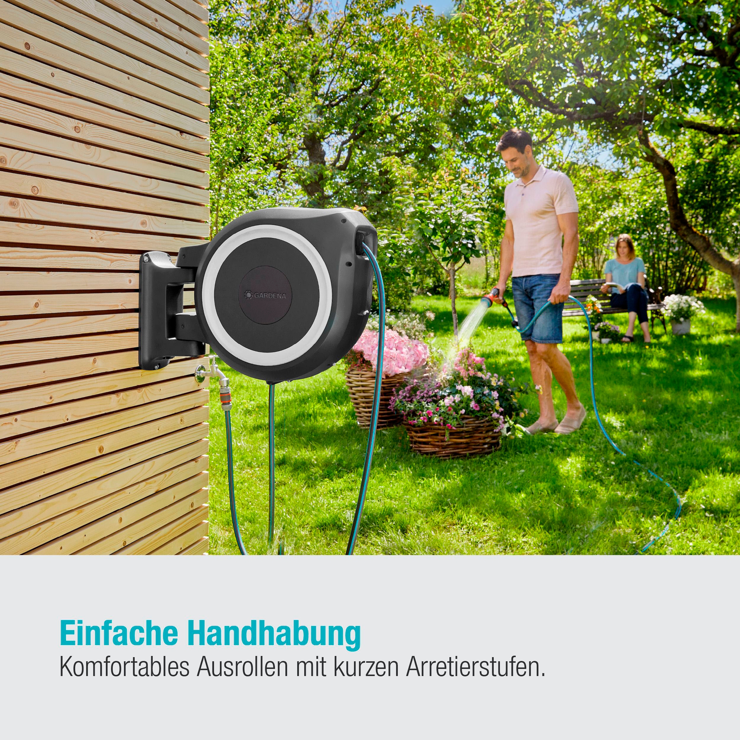 GARDENA Wandschlauchbox »RollUp M/L, 18622-20« mit 25 Meter Schlauch