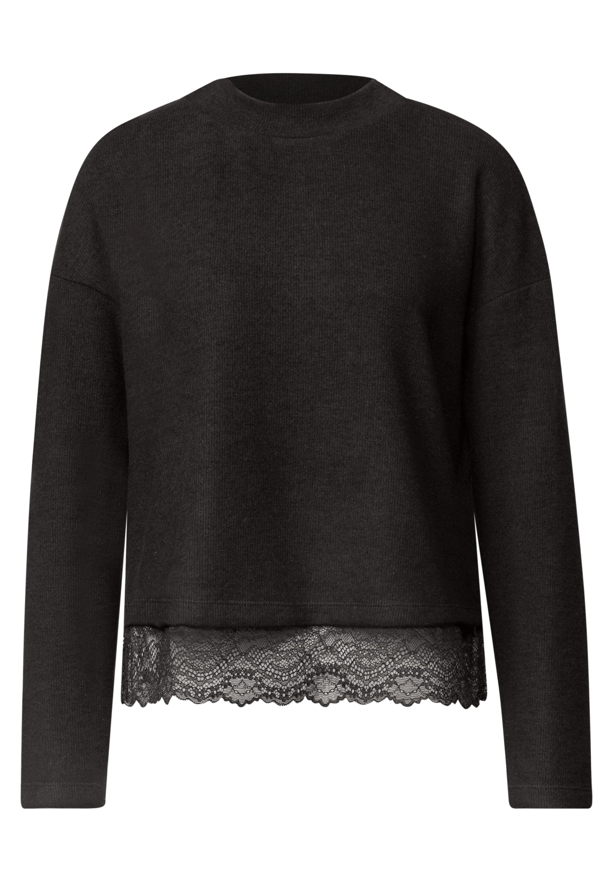 STREET ONE Langarmshirt mit Spitzendetails