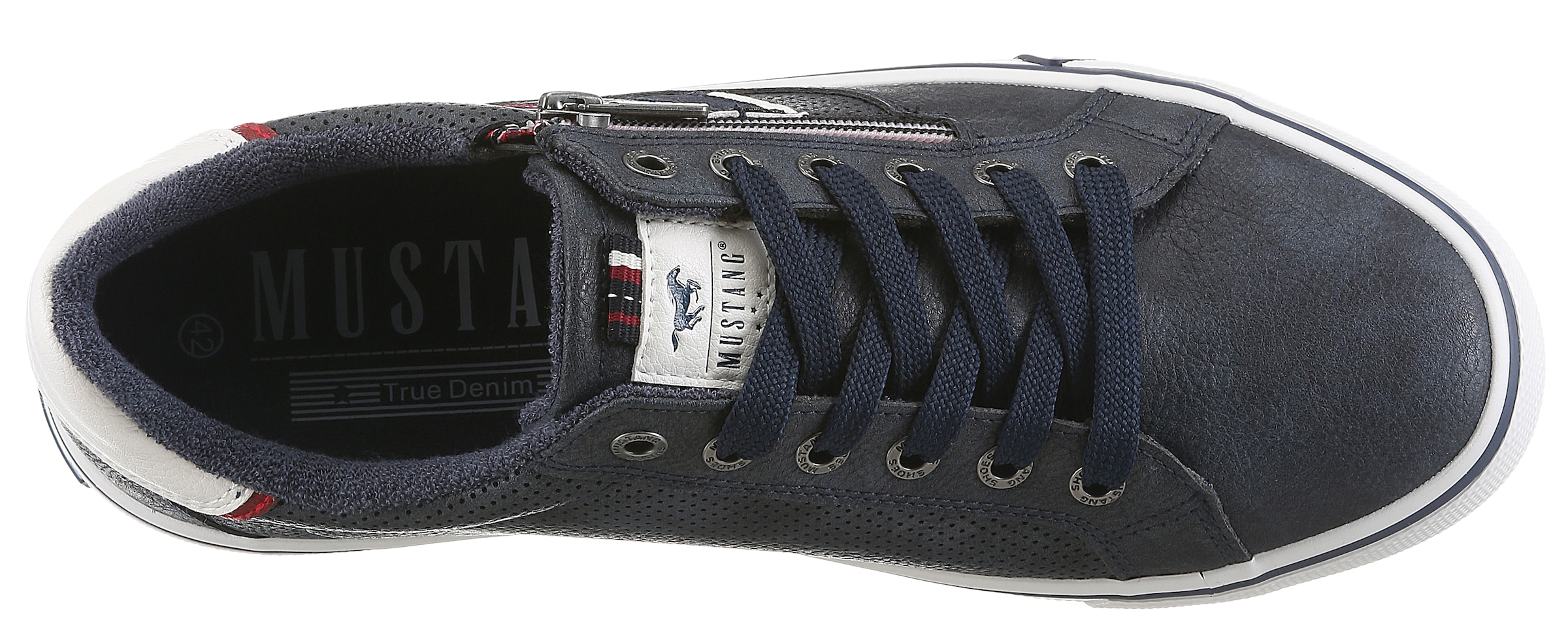 Mustang Shoes Sneaker »Giuliano«  Freizeitschuh, Halbschuh, Schnürschuh mit modischem Lochmuster
