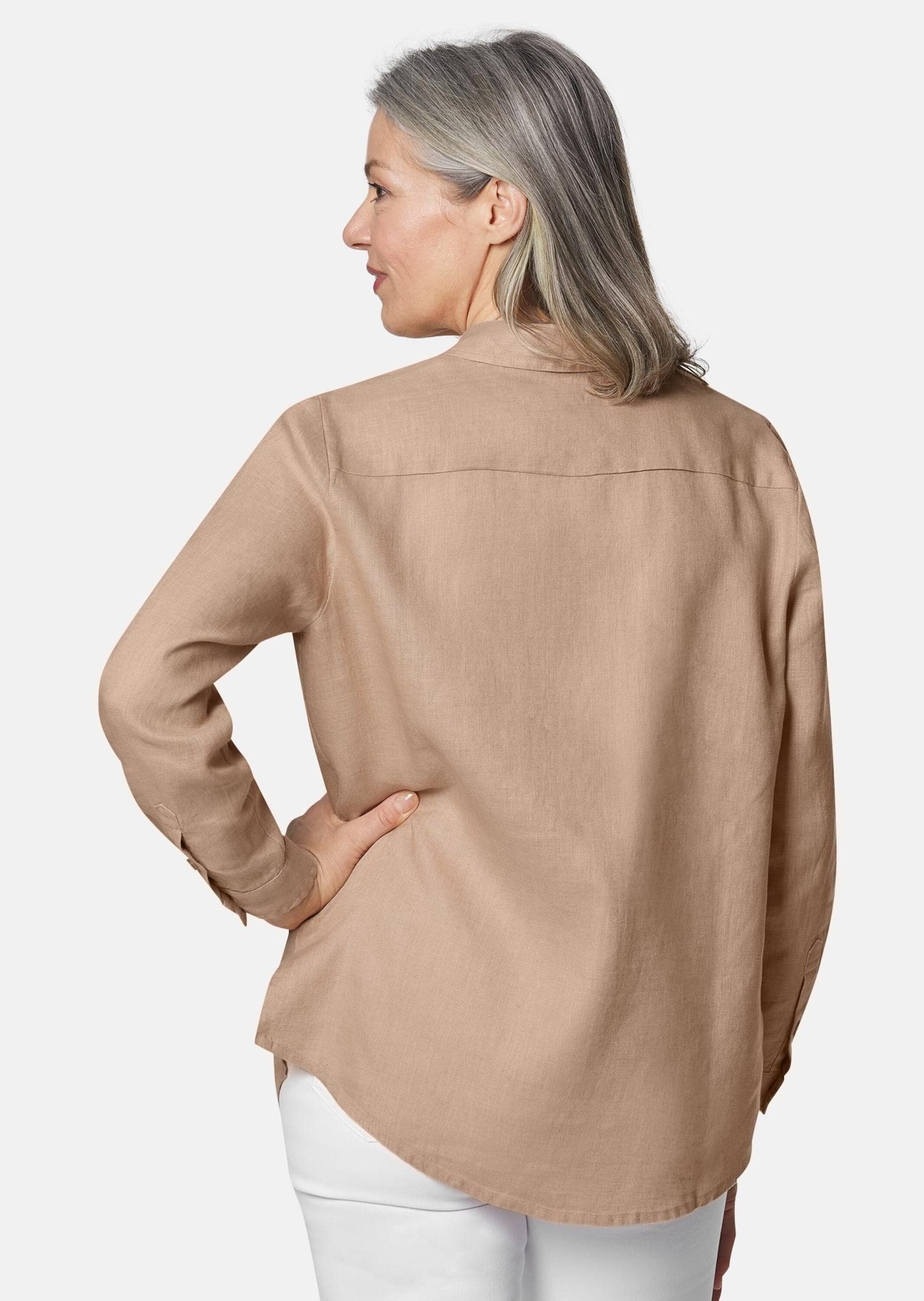GOLDNER Langarmbluse »Leinenbluse Leinenbluse«