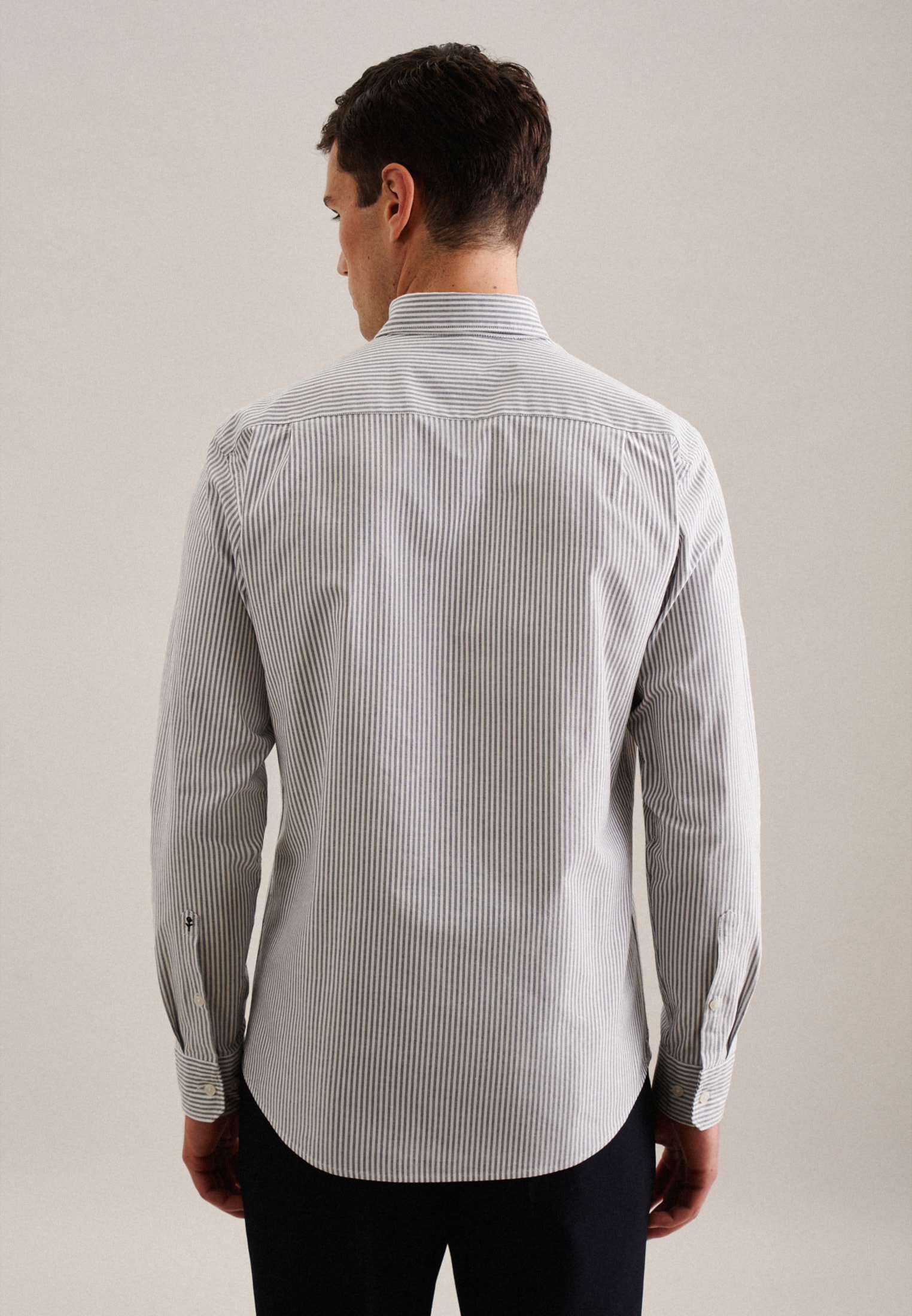 seidensticker Businesshemd »Schwarze Rose«, Regular Langarm Button-Down-Kragen Streifen