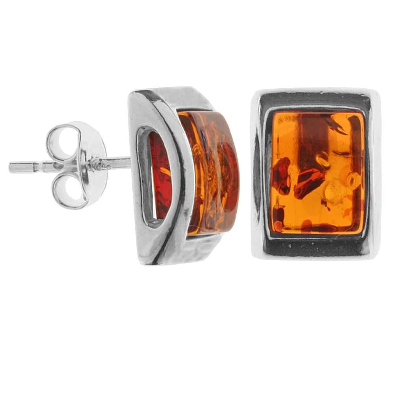 Paar Ohrstecker OSTSEE-SCHMUCK "Ostsee-Schmuck Ohrstecker Astrid 9x6 Ohrstecker Astrid 9x6", weiß, Ohrringe, Damen, 12 x 9mm, Silber 925 (Sterlingsilber)