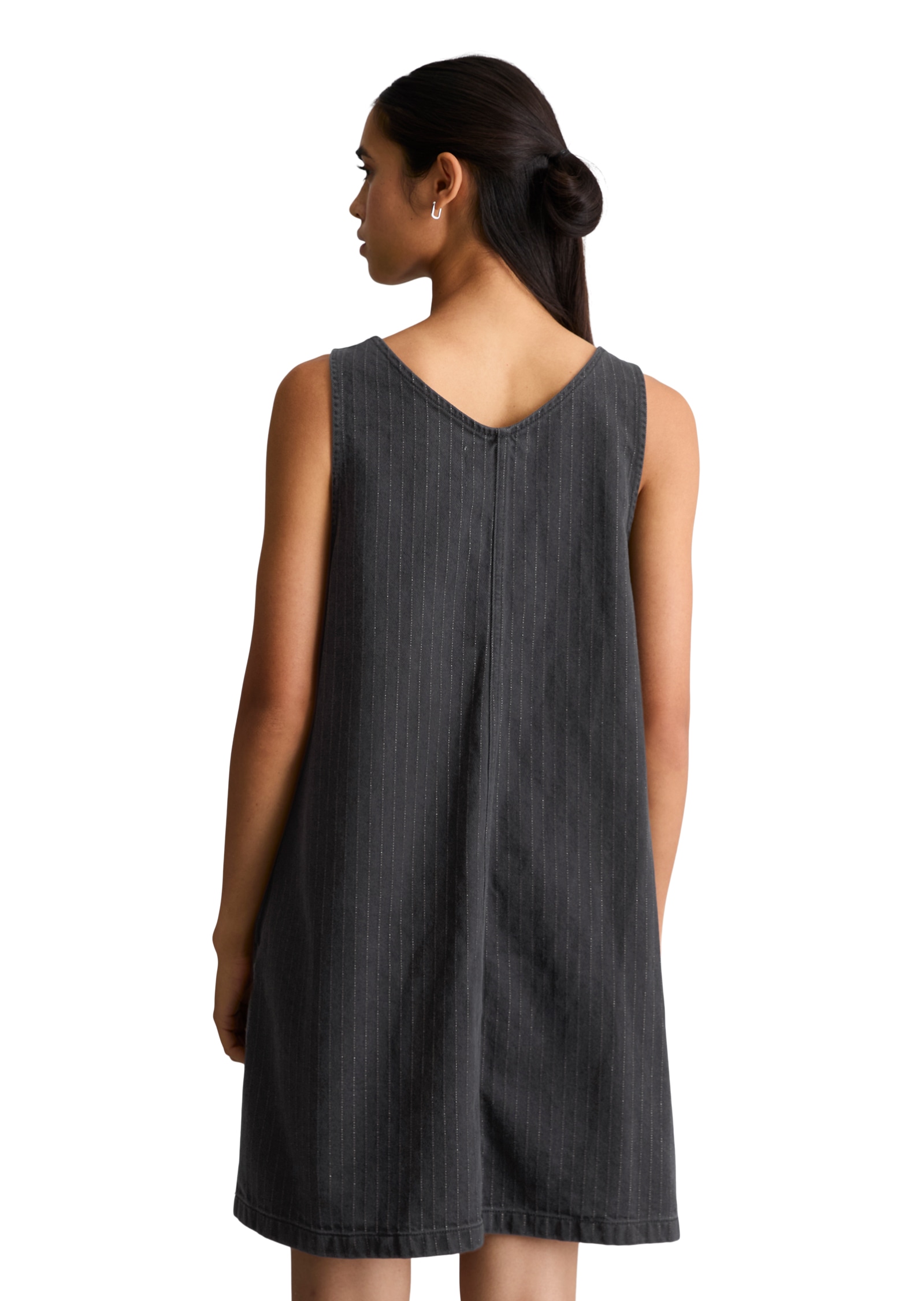 Marc O'Polo DENIM Jeanskleid »loose aus Organic Cotton Stretch« Nahttaschen mit Nadelstreifen