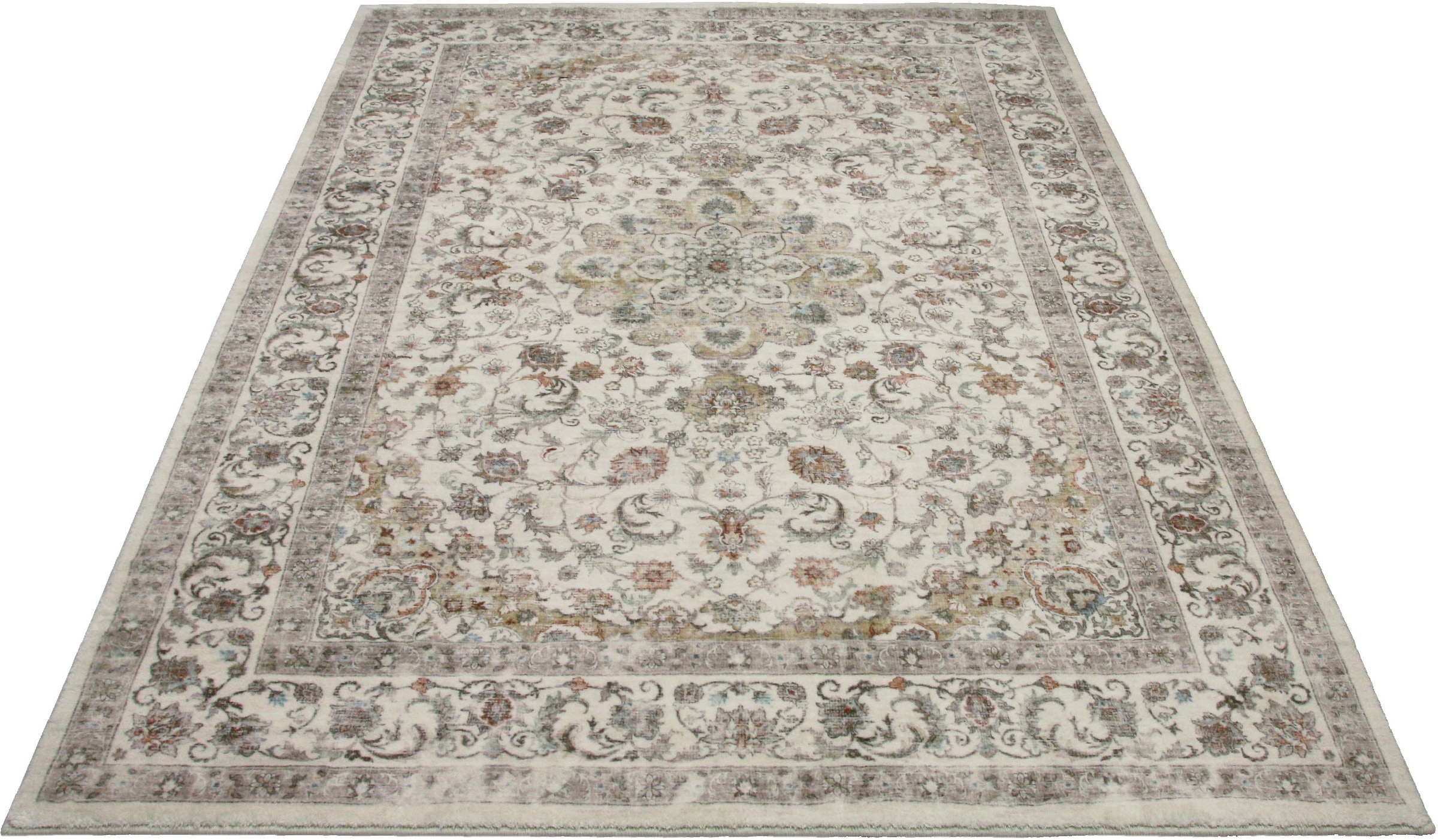 my home Teppich »Omar, Druckteppich, orientalisches Design, mehrfarbig, bedruckt«, rechteckig, 13 mm Höhe, Orient-Optik, Vintage Design, weich, Wohnzimmer, Schlafzimmer