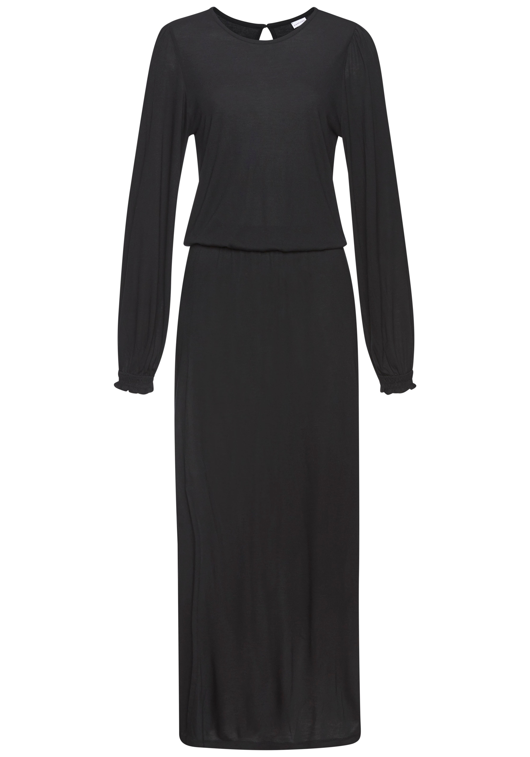 LASCANA Maxikleid, mit seitlichem Schlitz, schlichtes Jerseykleid, Basic günstig online kaufen