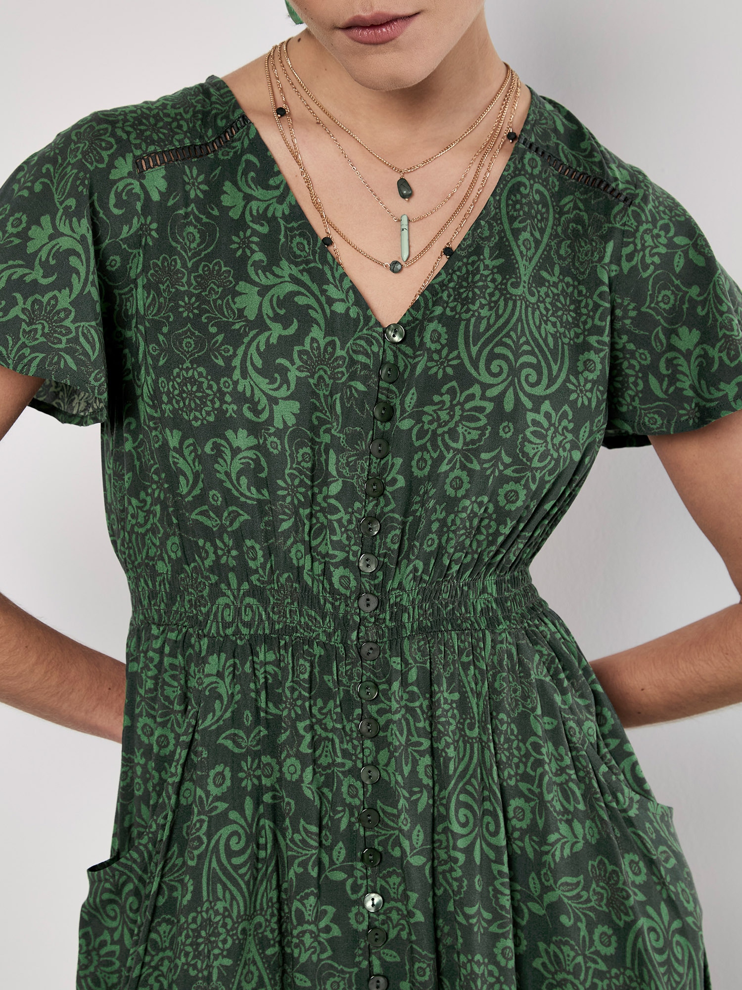 Apricot Maxikleid »Maxikleid« mit Knopfleiste