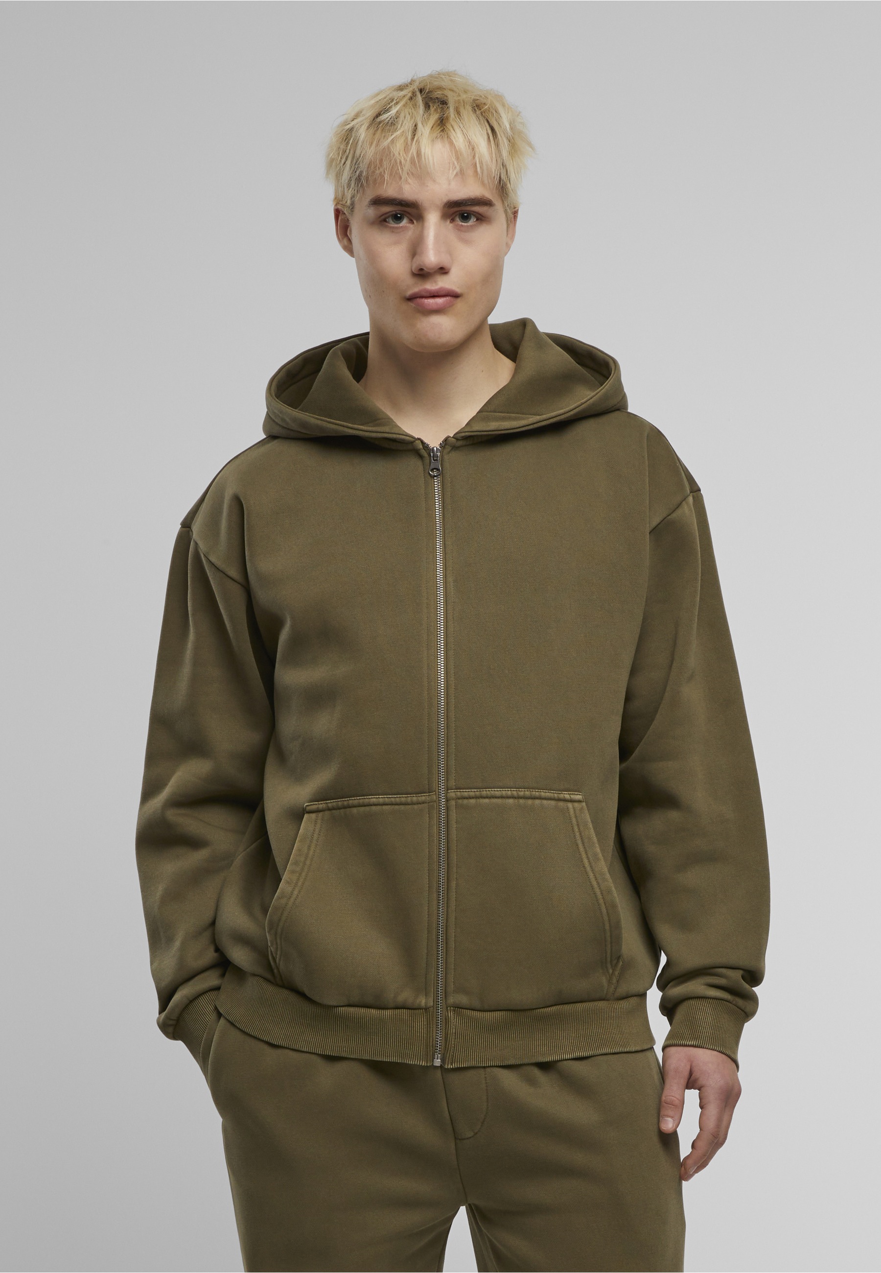 URBAN CLASSICS Kapuzenpullover »Urban Classics Vintage Heavy Zip Hoodie« 1 tlg.