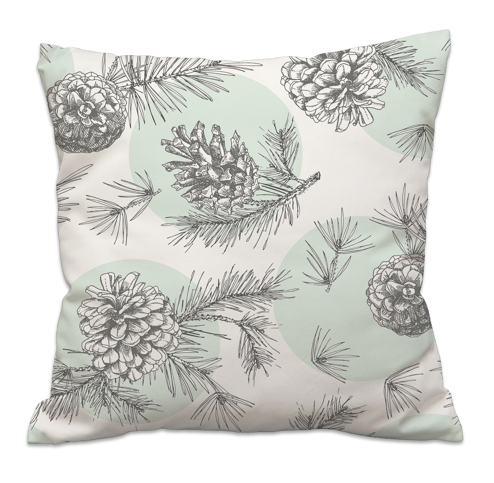 queence Dekokissen »Tannenzapfen und Punkte« Dekokissen mit HD Premium Druck Weihnachten