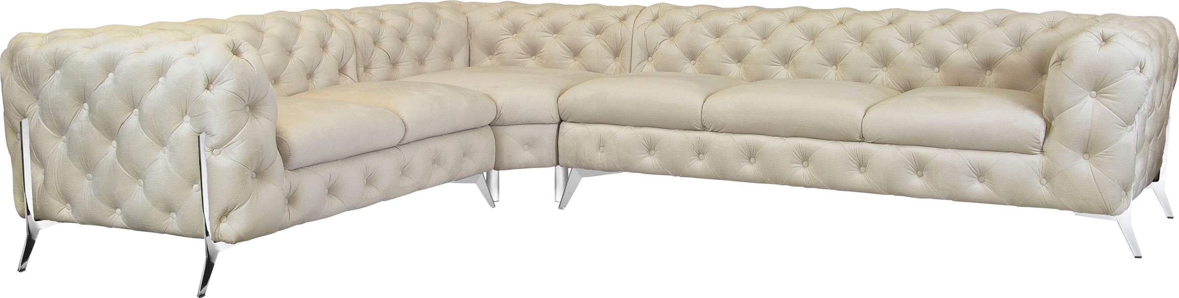 Home affaire Chesterfield-Sofa "Amaury L-Form" großes Ecksofa, Chesterfield günstig online kaufen