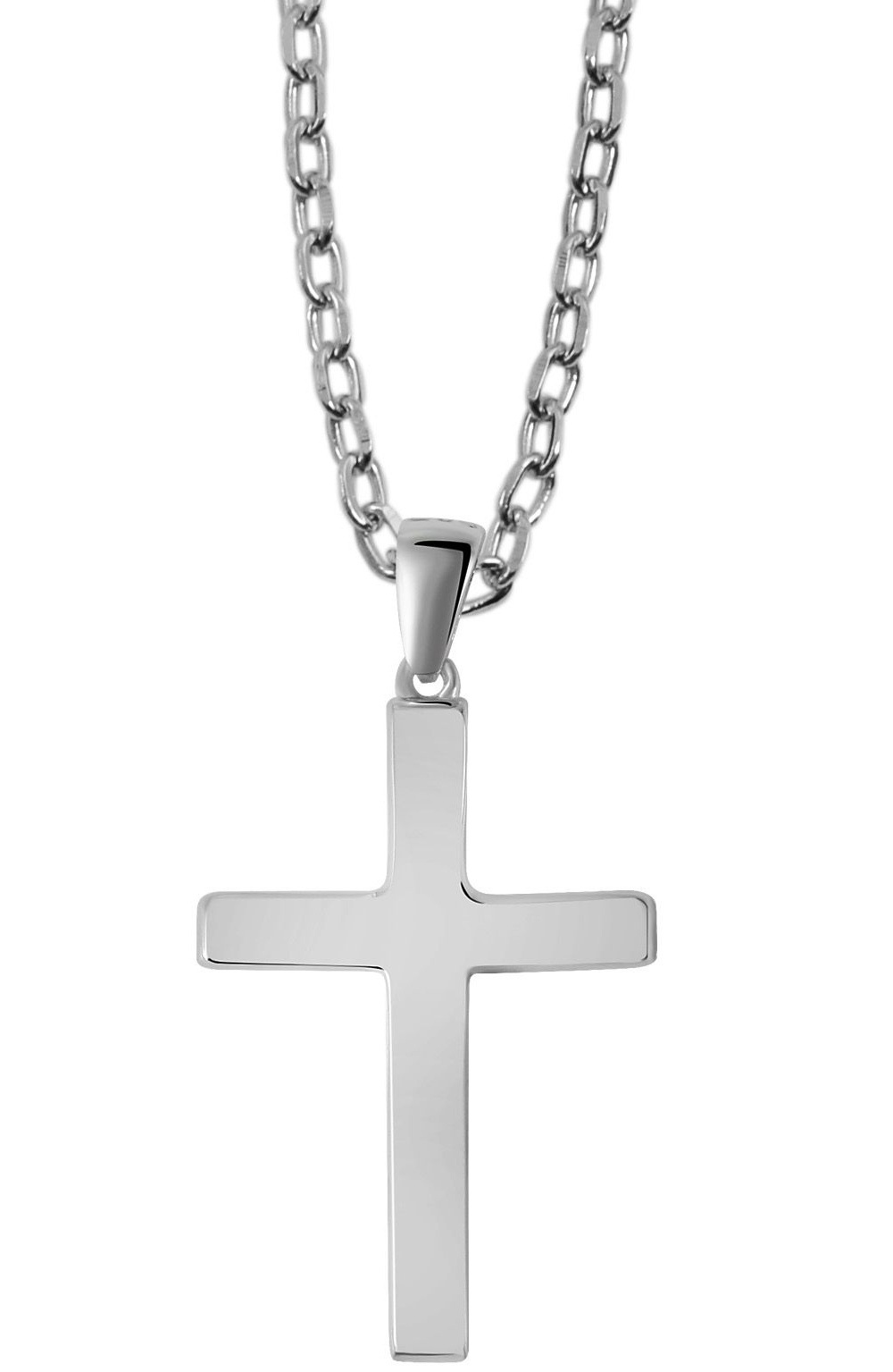 Kette ohne Anhänger ADELIA´S "Unisex Halskette mit Anhänger – Kreuz aus 925 Silber", silber, Halsketten, Damen, Silber 925 (Sterlingsilber), Geschenkidee: zeitlos und vielseitig 2