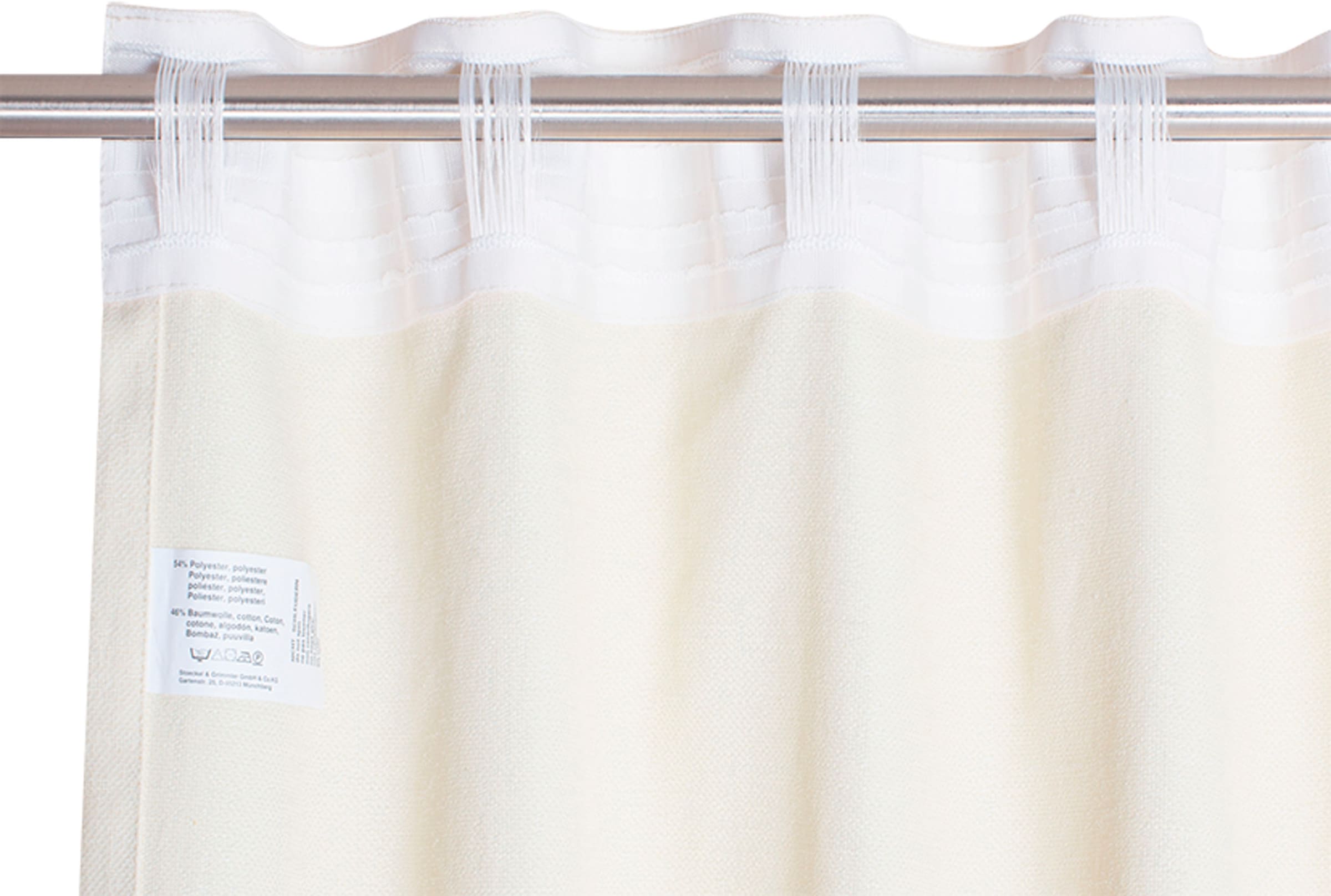 SCHÖNER WOHNEN-Kollektion Vorhang »Solo«, (1 St.), mit Lederapplikation