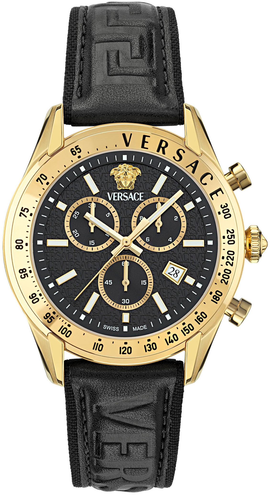 Versace Chronograph »CHRONO MASTER«, Quarzuhr, Herrenuhr, Datum, Saphirglas, Stoppfunktion, Swiss Made