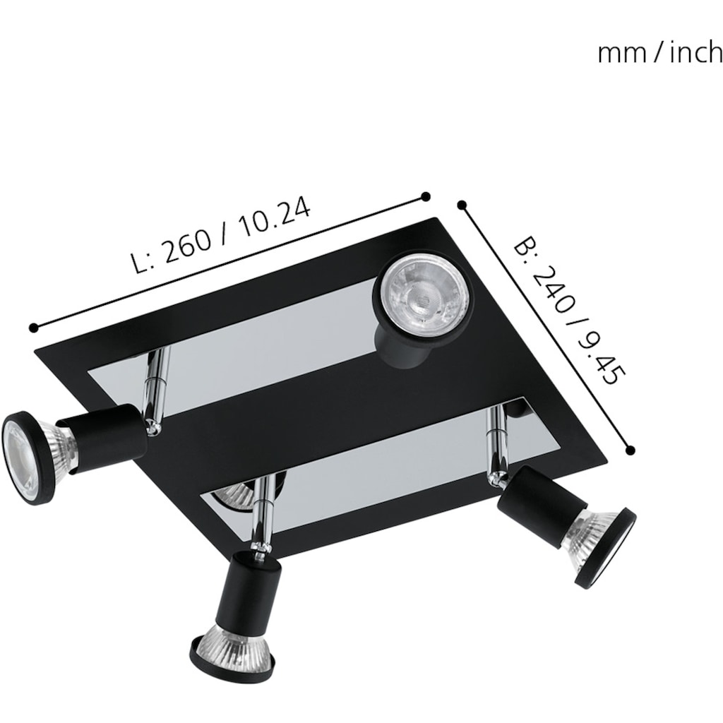 EGLO LED Deckenspots »SARRIA«, 4 flammig-flammig