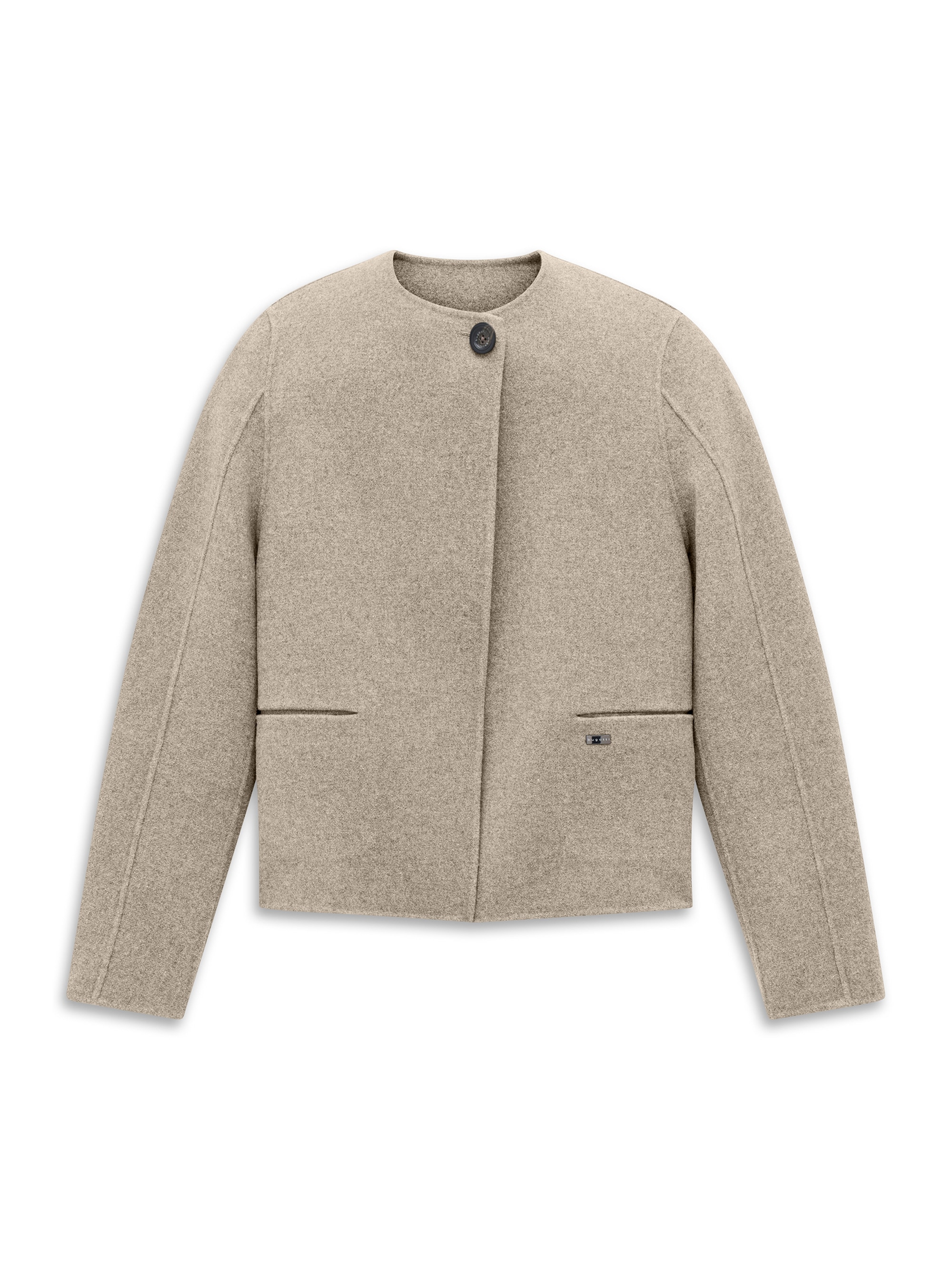 bugatti Kurzjacke »Regular Fit« ohne Kapuze Doubleface Wollmix passender Schal inklusive