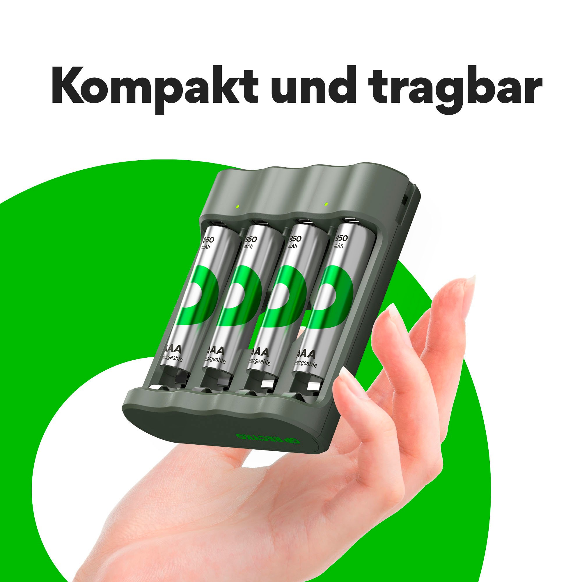 GP Batteries Batterie-Ladegerät »Free Charger B441U + 4x 850mAh AAA«