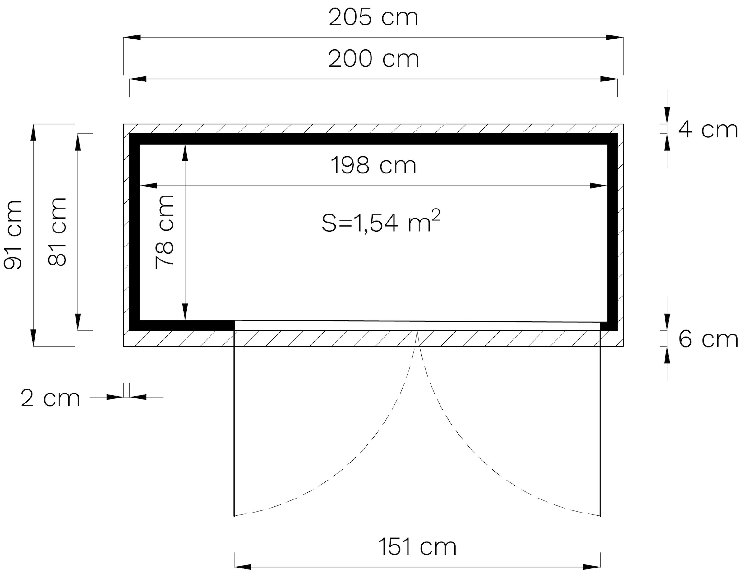 KONIFERA Mülltonnenbox »Gartenschrank Multi 3«, (Komplett-Set), aus Fichte, BxTxH: 200x82x163 cm