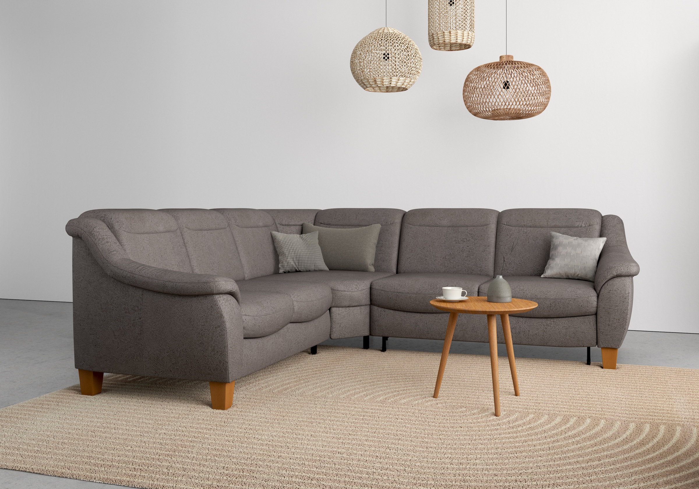 OTTO home Ecksofa "Caldera L-Form" Federkern, optional Kopfteilverstellung, Schlaffunktion & Bettkasten