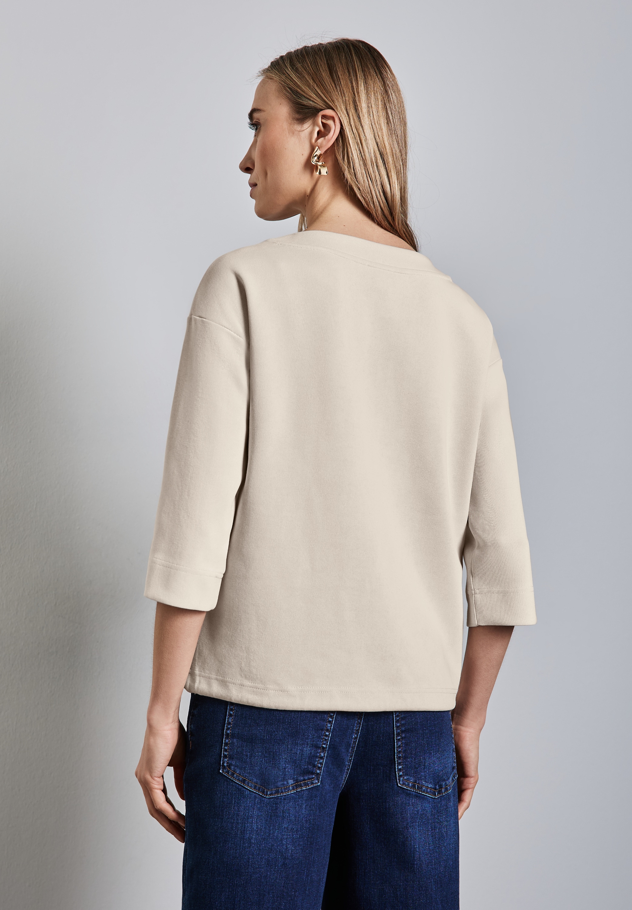 STREET ONE 3/4-Arm-Shirt, mit Tunnelzug am Saum