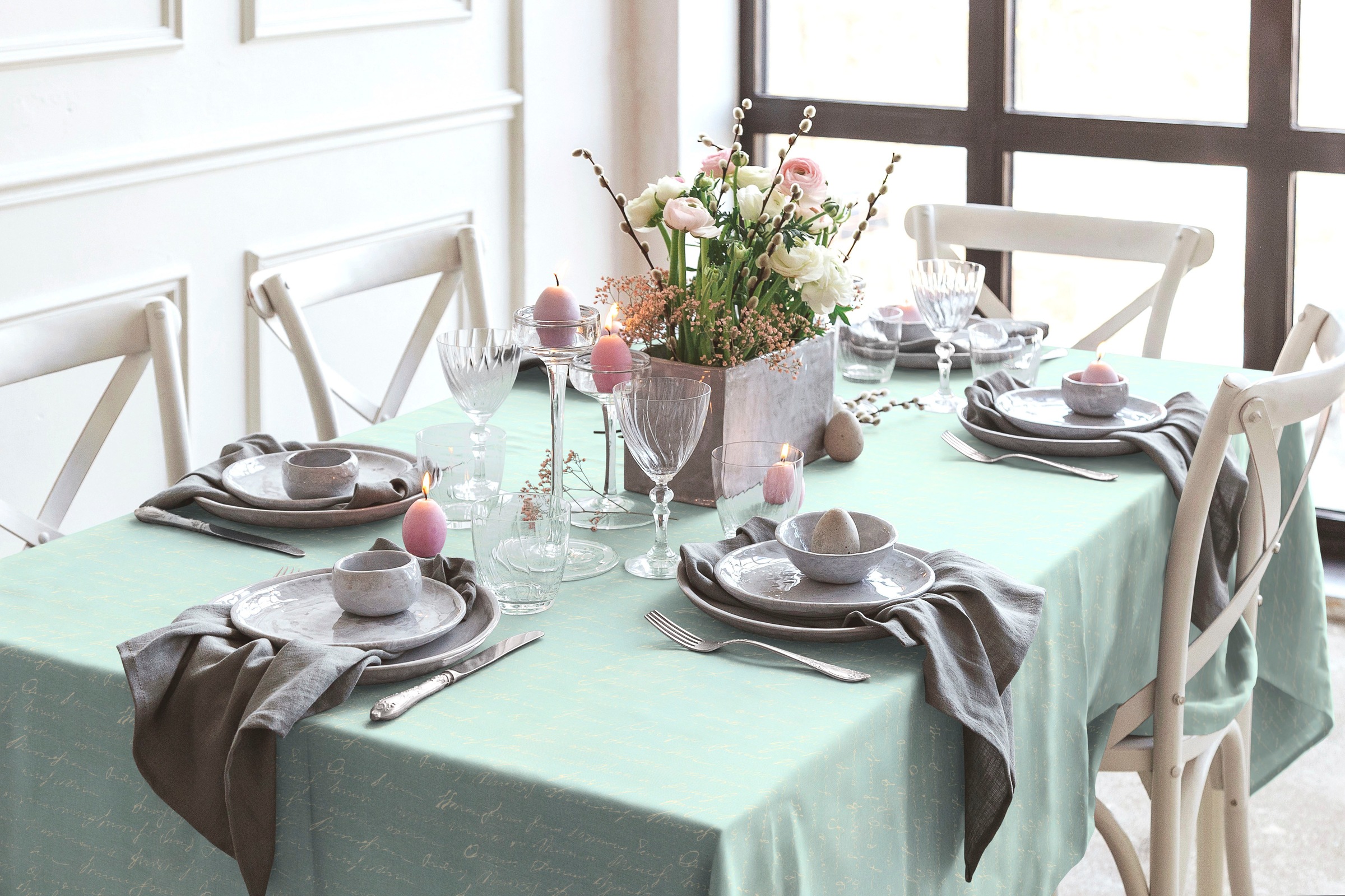 Adam Tischdecke "Scribble" aus Leinen und Bio-Baumwolle,Made in Germany günstig online kaufen