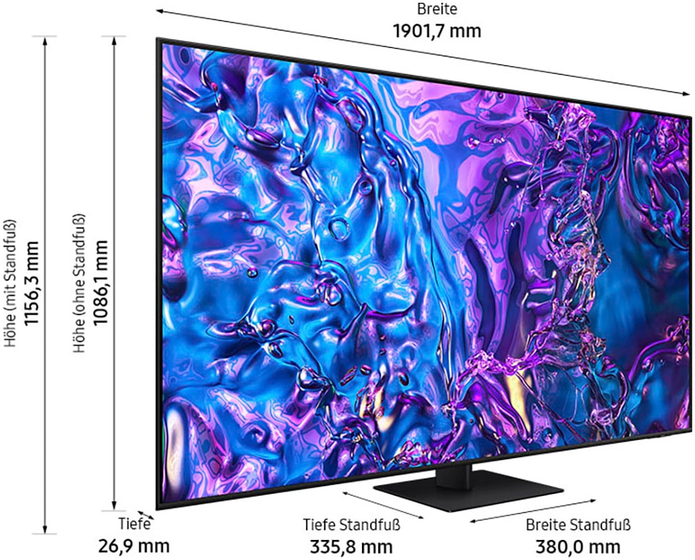 Samsung QLED-Fernseher, 214 cm/85 Zoll, 4K Ultra HD, Smart-TV