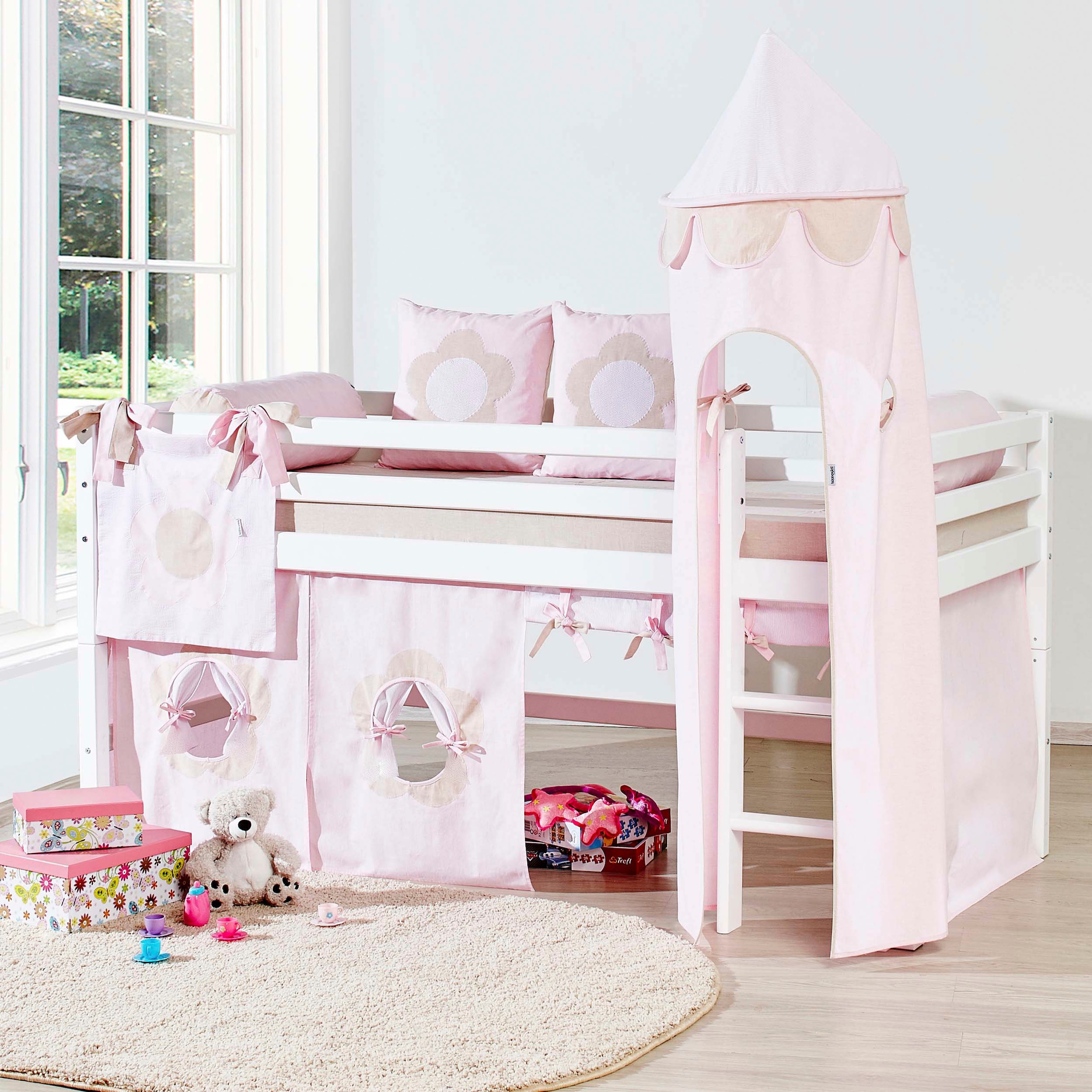 Hoppekids Bettturm »«Fairytale Flower»«, Bettturm für Hochbett / Spielbett