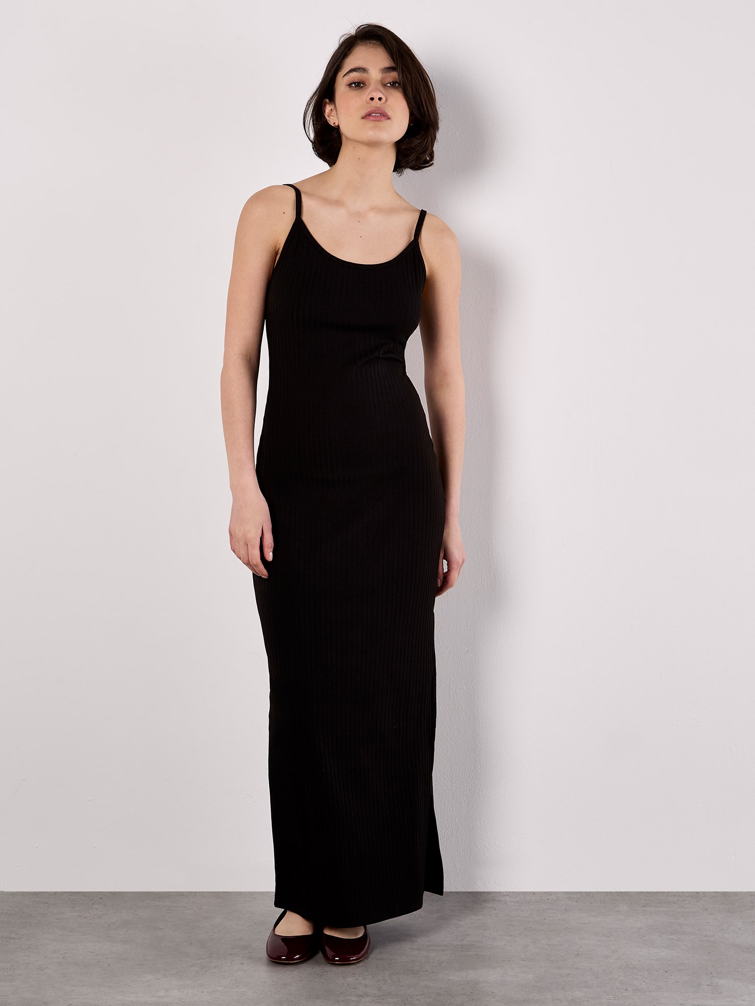 Apricot Jerseykleid "Jersey-Sommerkleid" mit Beinschlitz