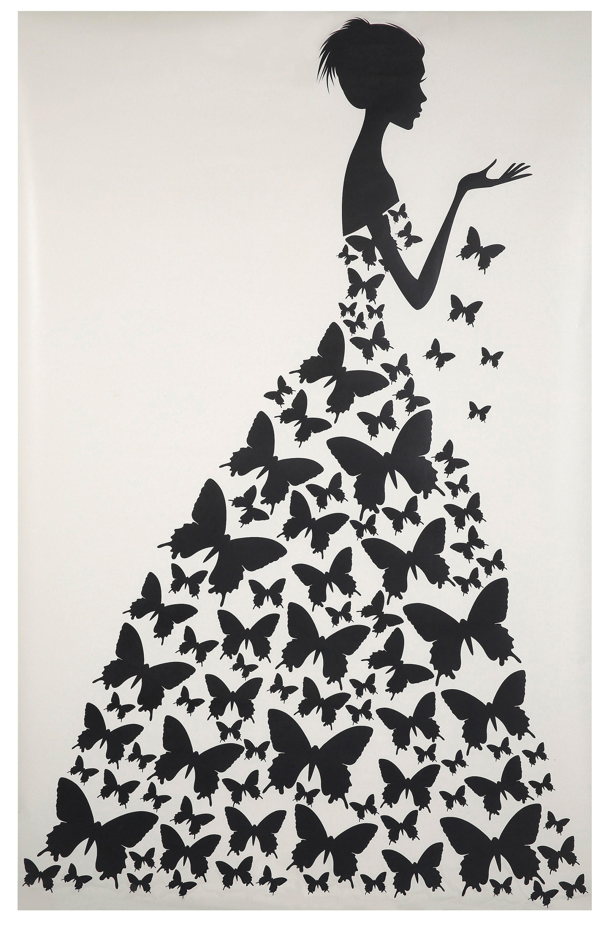 | BAUR »Schmetterlingsfrau« bestellen Wandtattoo Wall-Art