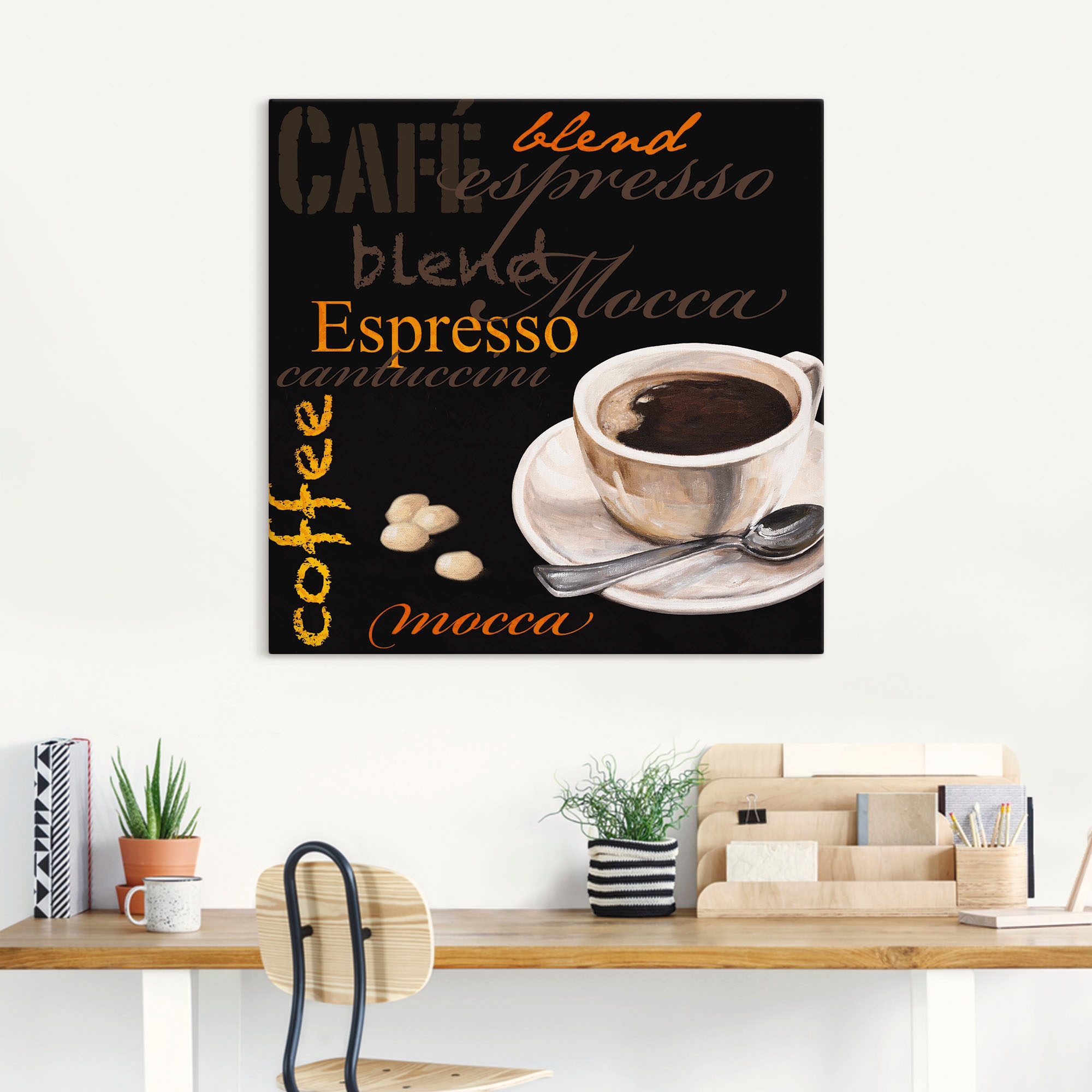 Artland Wandbild »Espresso - Kaffee«, Kaffee Bilder, (1 St.), als Alubild, Outdoorbild, Leinwandbild in verschied. Größen
