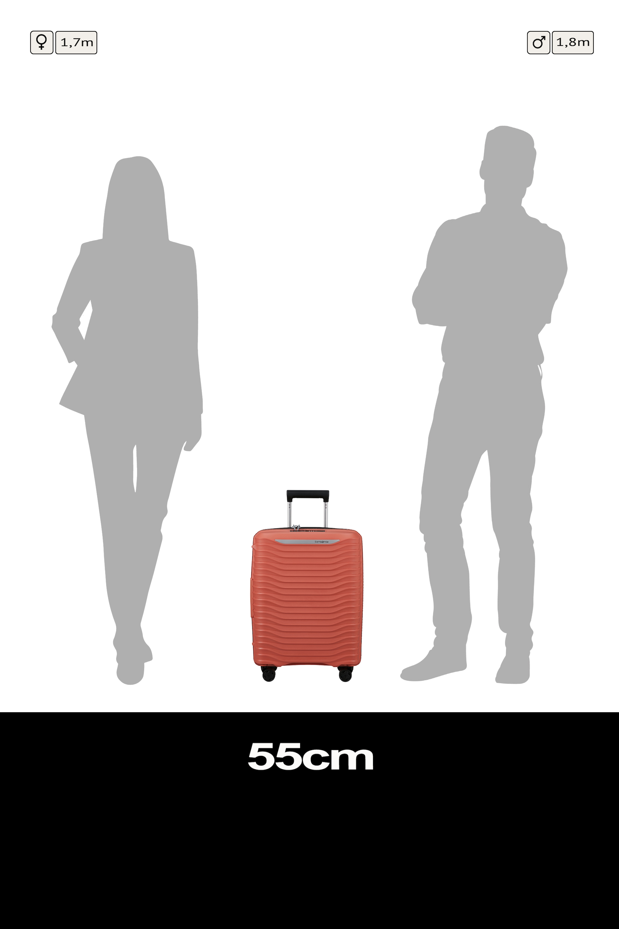 Samsonite Hartschalen-Trolley »UPSCAPE, verschiedene Größen und Farben« 39 l 4 Rollen mit Volumenerweiterung, mit Tragegriff oben und seitlich
