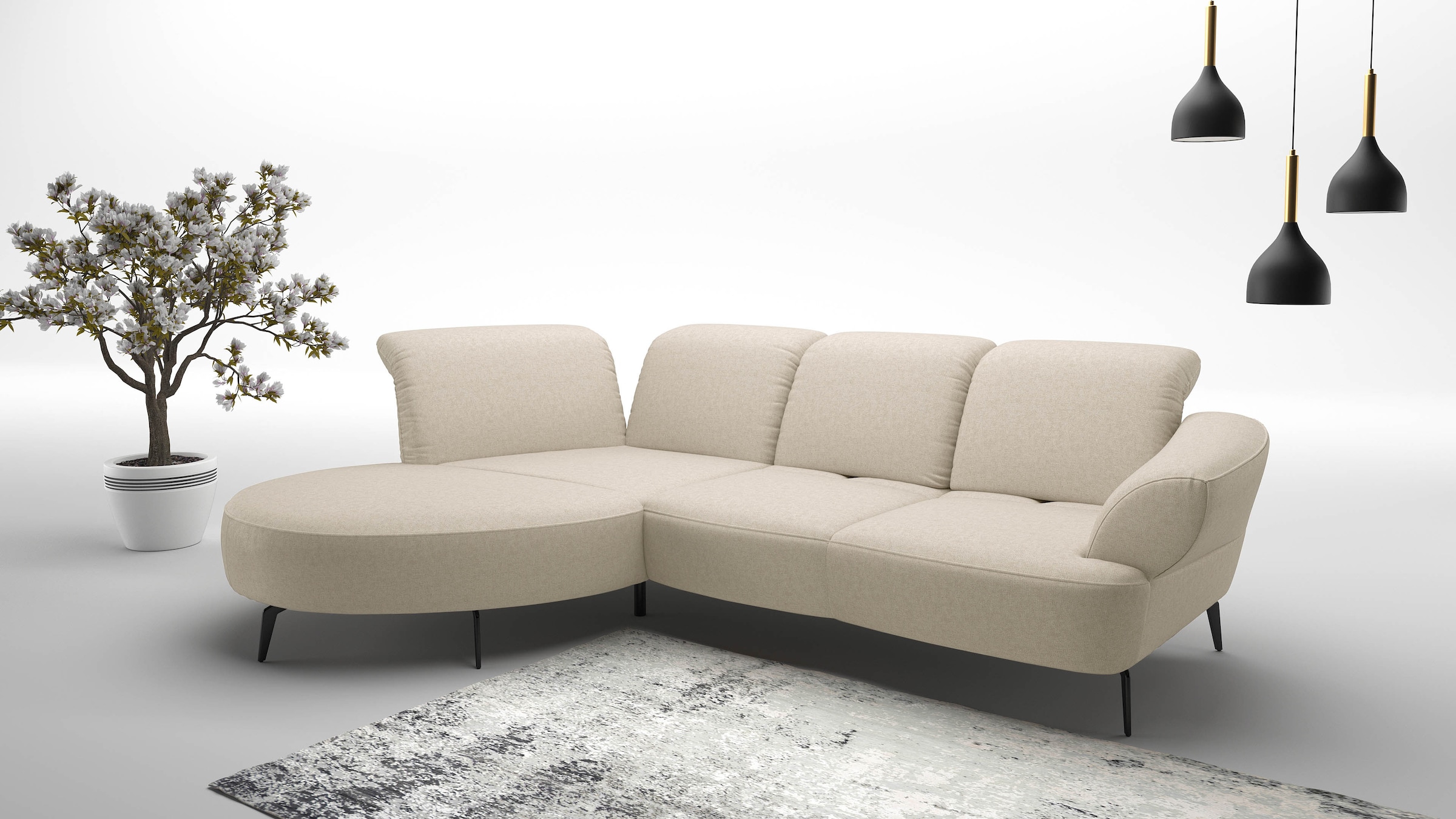sit&more Ecksofa "Dance, L-Form, inkl. Sitztiefenverstellung", inkl. Click& günstig online kaufen