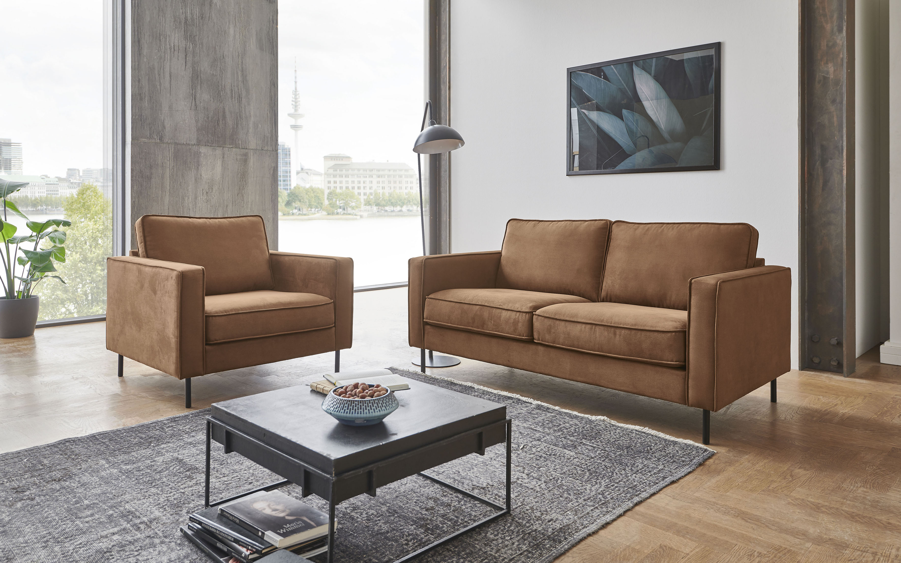 OTTO home Sessel "Weston" im skandinavischem Stil, mit Wellenunterfederung