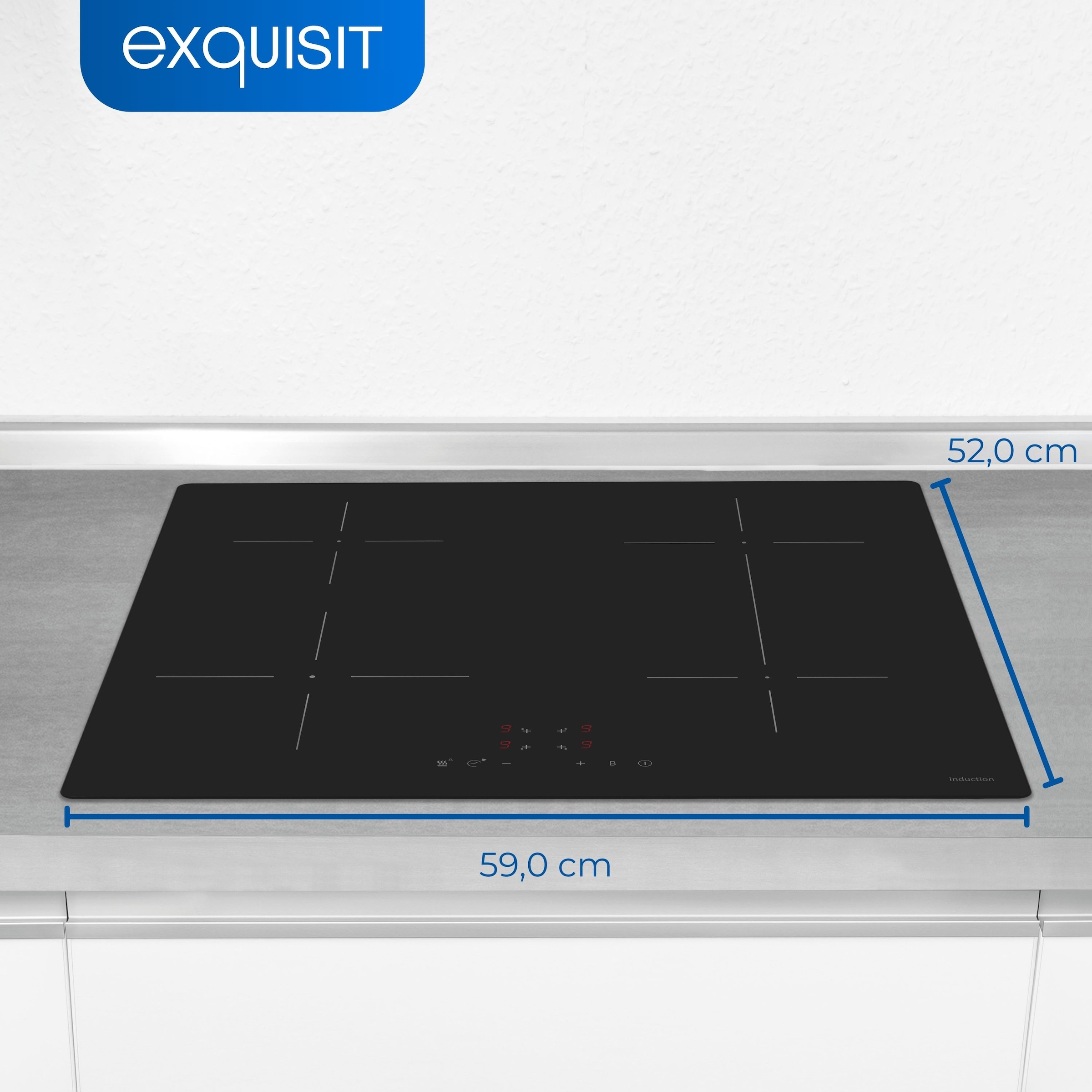 exquisit Induktions-Kochfeld »EKI600-SF-B-380« AutoFunktionen:Schmelzen,Warmhalten,Simmern,Booster = schnelles Kochen
