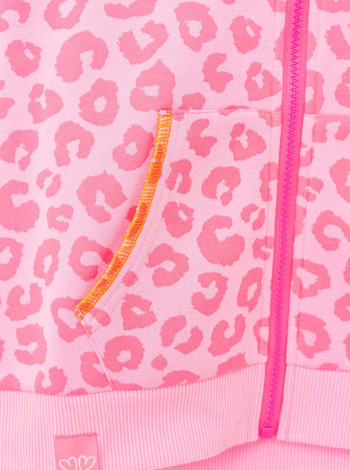 Zwillingsherz Kapuzensweatjacke »"Soft Leo"« Mini-Me, mit Leo Muster, Zipper und Taschen