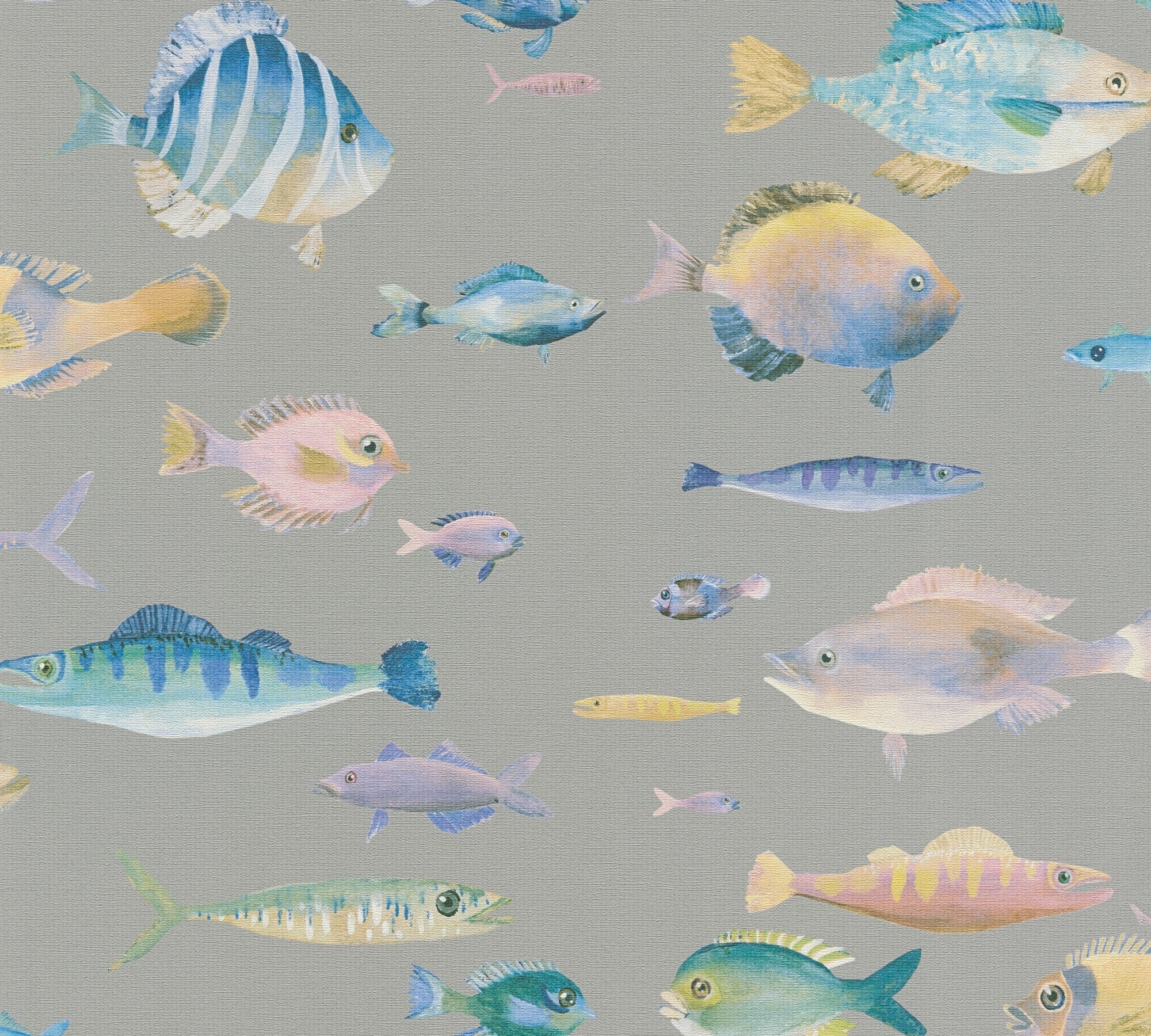 A.S. Création Vliestapete »PintWalls II Tapete mit Fischen Mustertapete mit Tieren Tiere«, matt, Vliestapete Kinderzimmer für Schlafzimmer Küche Wohnzimmer Fische Flur