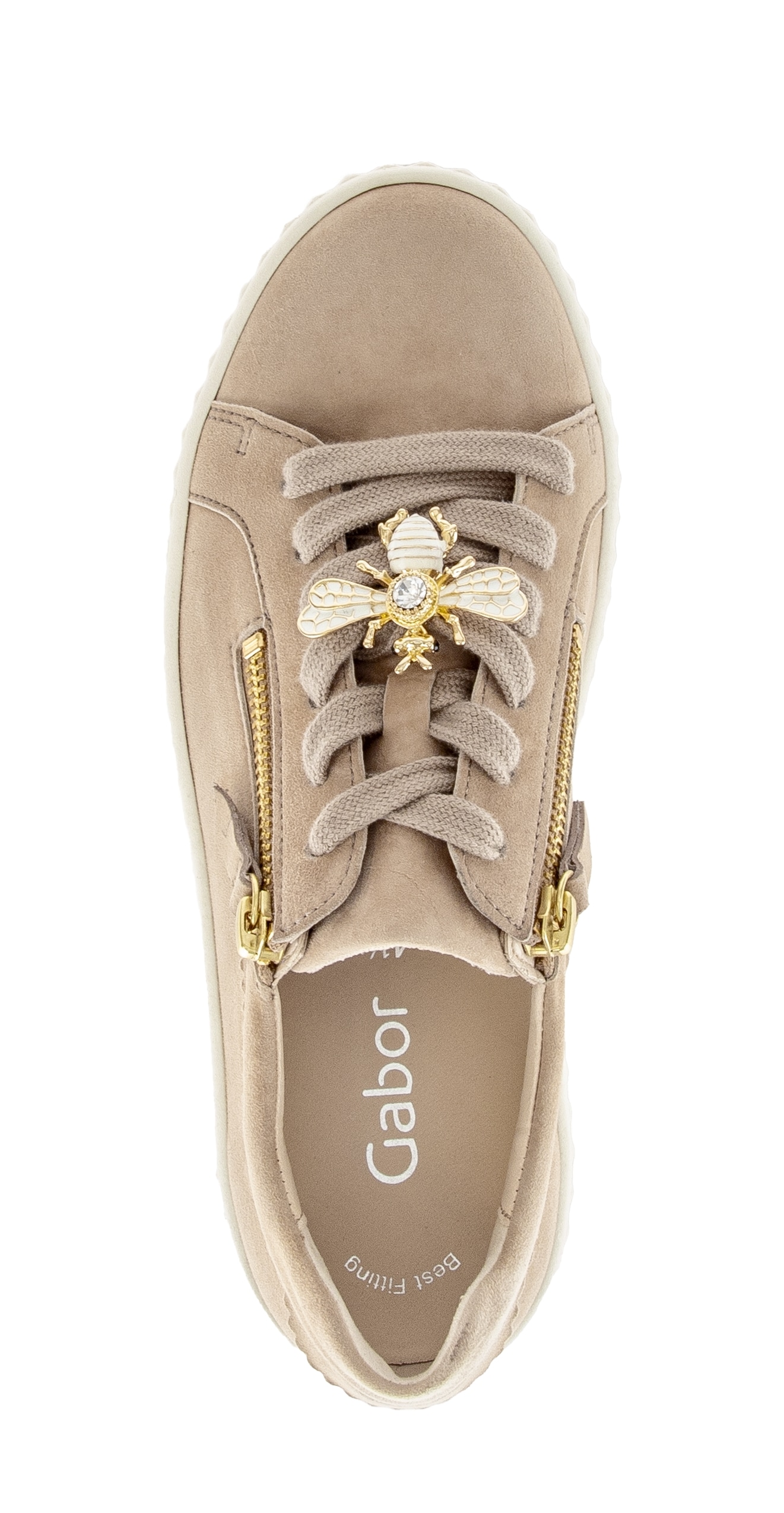 Thumbnail - Gabor Plateausneaker Freizeitschuh, Halbschuh, Schnürschuh mit modischem Schmuckelement