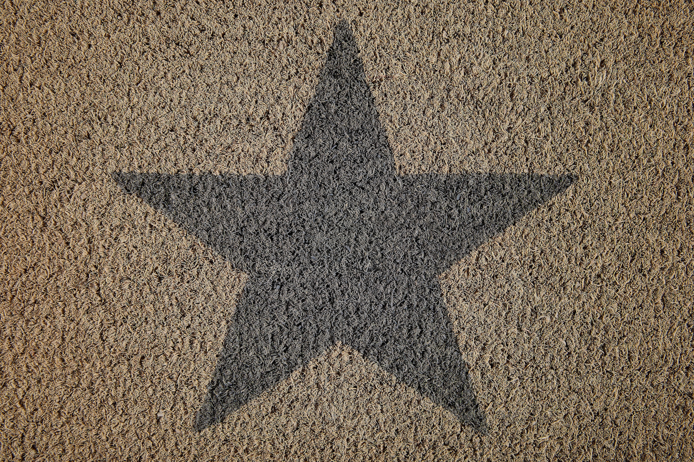 Andiamo Fußmatte »Kokos Star«, rechteckig, 15 mm Höhe, Schmutzfangmatte, Motiv Sterne, In- und Outdoor geeignet