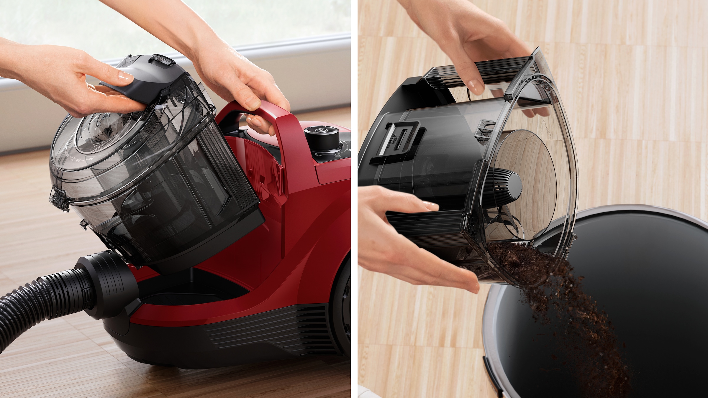 BOSCH Bodenstaubsauger »Serie 4 BGS21CAR, Hygiene-Filter, XXL-Polsterdüse, XXL-Fugendüse«, 750 W, beutellos, 10 J. Motorgarantie, ideal zur Fahrzeug-Innenreinigung, kompakt, rot