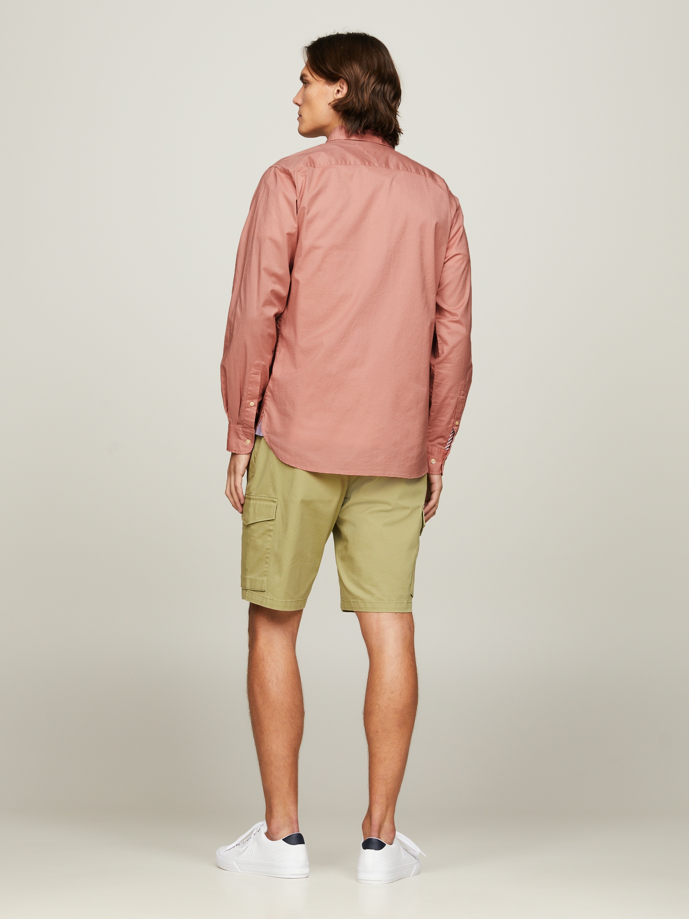 Tommy Hilfiger Langarmhemd »FLEX POPLIN RF SHIRT«, mit Tommy Hilfiger Labelschild innen an der Knopfleiste
