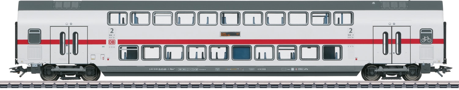MÄRKLIN Kinder Personenwagen "IC2 Doppelstock-Mittelwagen DBpza 682.2, 2. Klasse - 43490", rot, Kunststoff, Metall, Modelleisenbahn-Fahrzeuge, Made