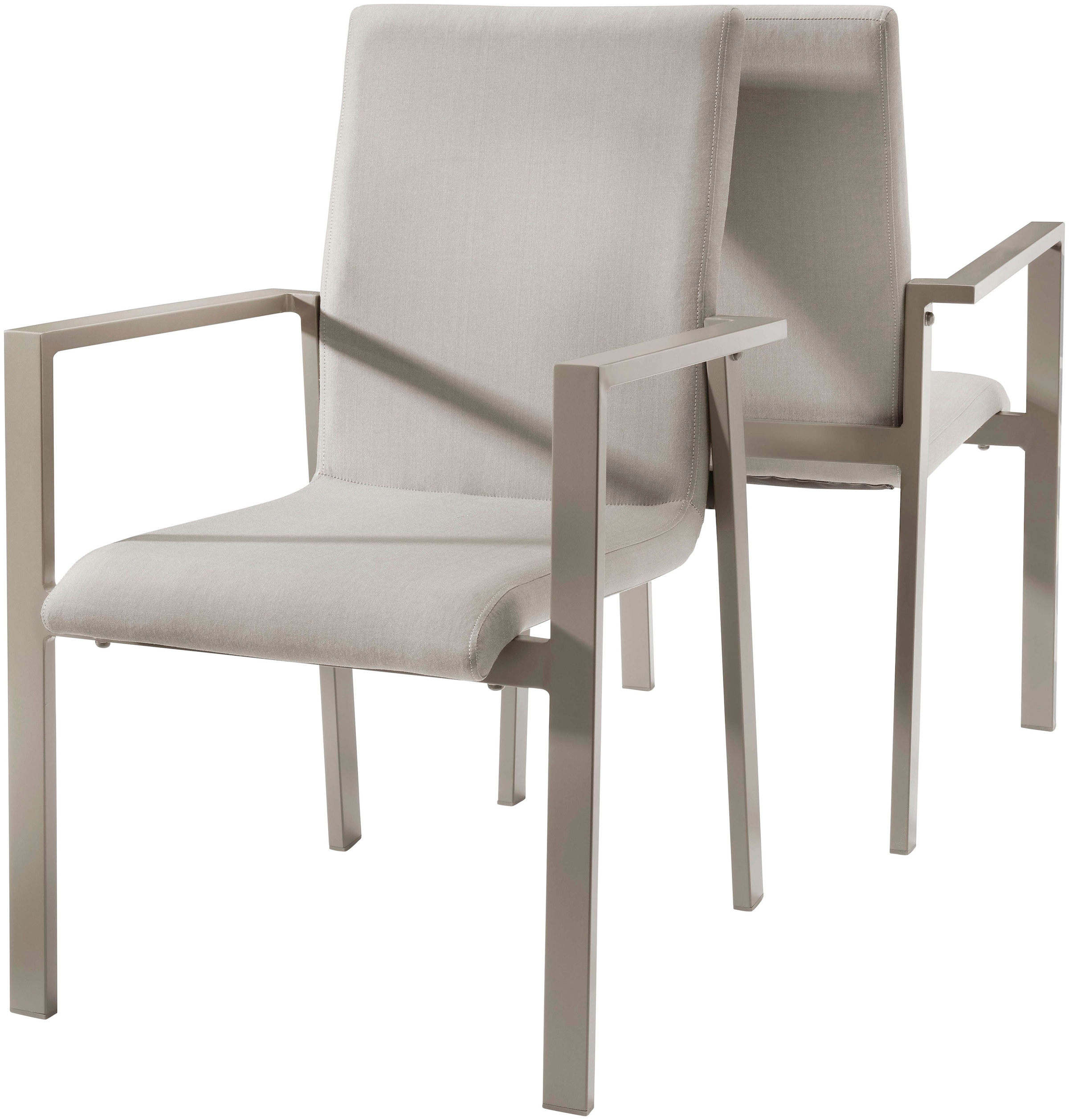 Destiny Gartensessel »TORINO«, (Set, 2 St.), Aluminium, Olefin, stapelbar