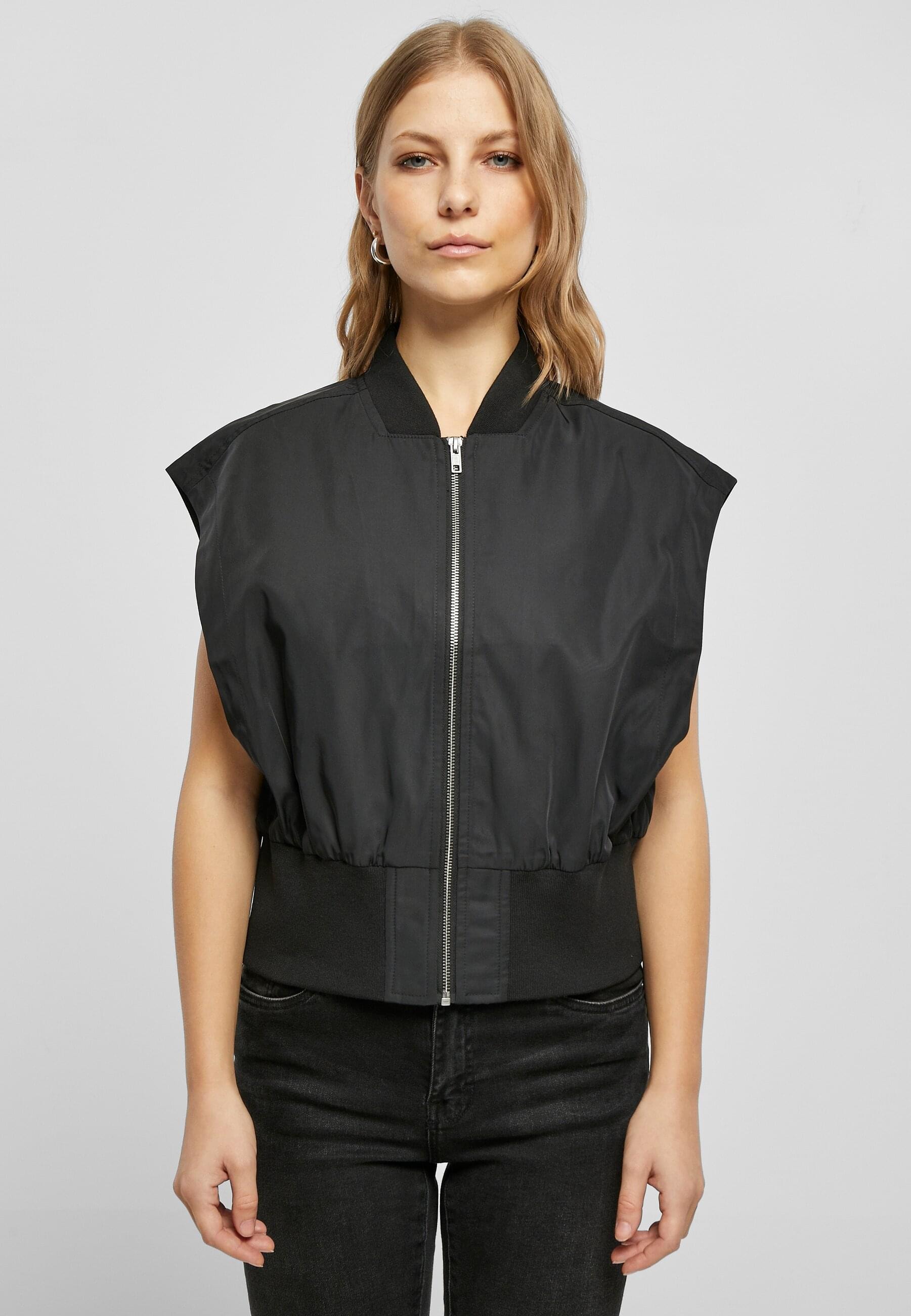 URBAN CLASSICS Steppweste »Urban Classics Damen Ladies Recycled Short Bomber Vest«, (1 tlg.)