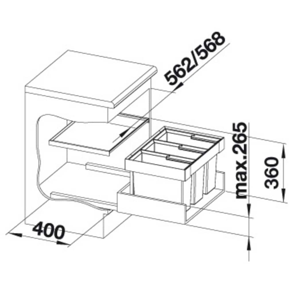 Blanco Mülltrennsystem »Flexon II 60/3«, 3 Behälter